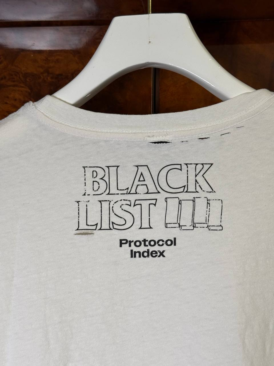 Protocol Index Limited Edition BLACKLIST Washed White T-shirt, миниатюра 4
