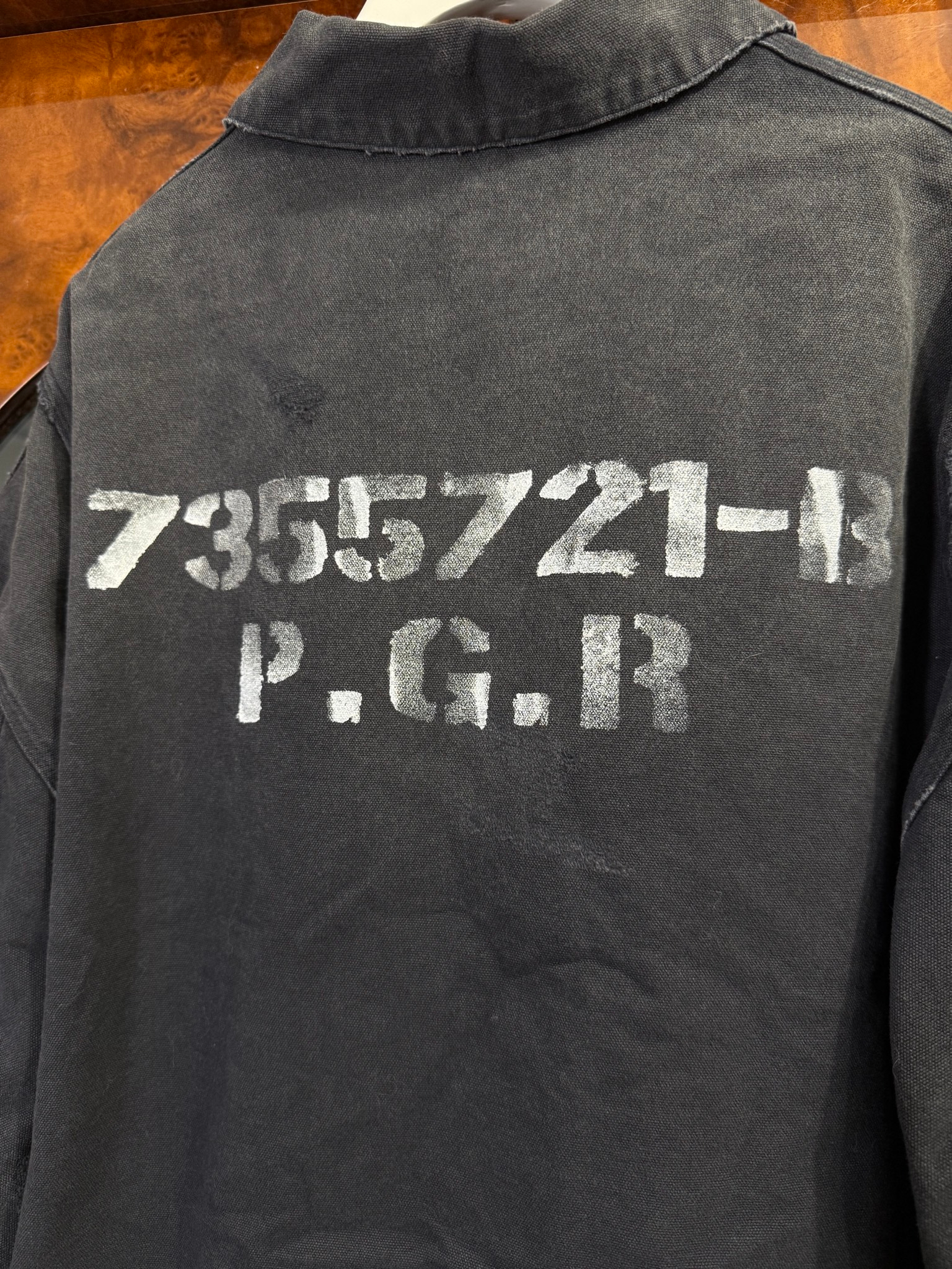 Project G/R Distressed Canvas Blue Work Jacket, миниатюра 6