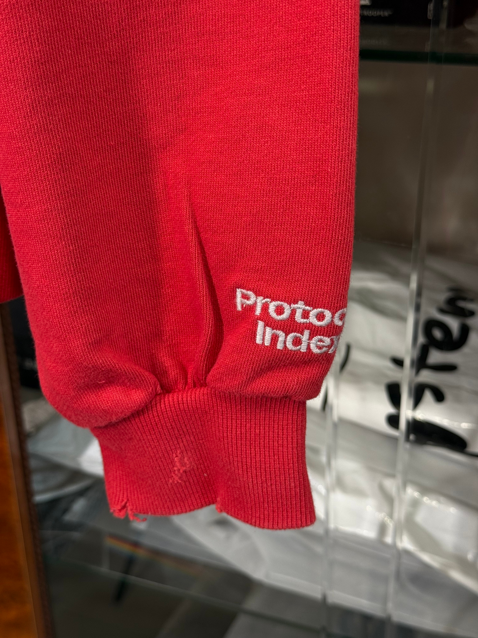 Protocol Index Terry Towel Red Zip Hoodie, миниатюра 4