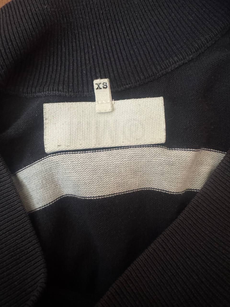 Maison Margiela 2013 Blue/White Striped Button-Neck Knit Sweater, миниатюра 5