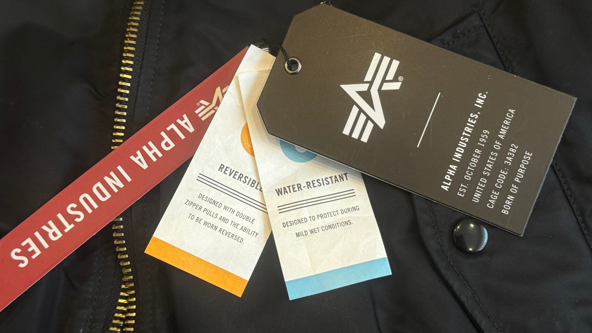 Alpha Industries MA-1 BLOOD CHIT (BLACK), миниатюра 7