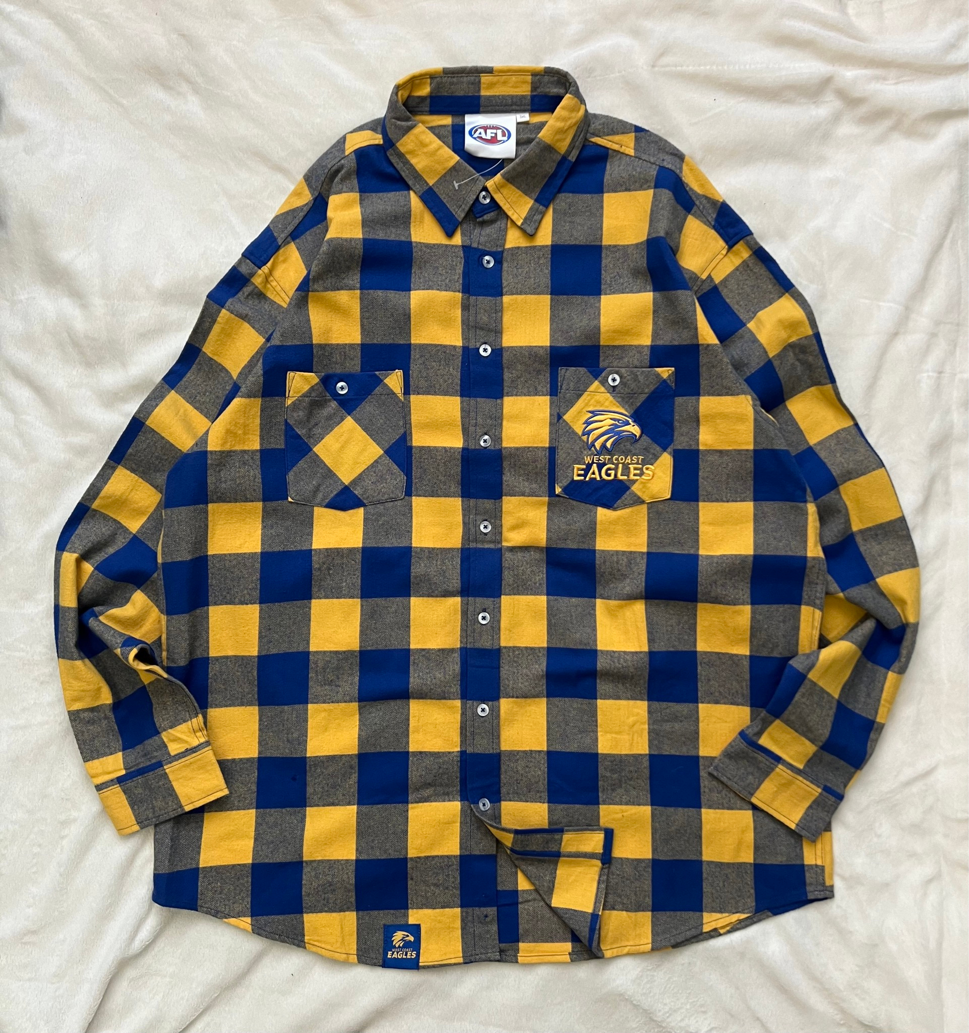 AFL West Coast Eagles Flannel Shirt, миниатюра 1