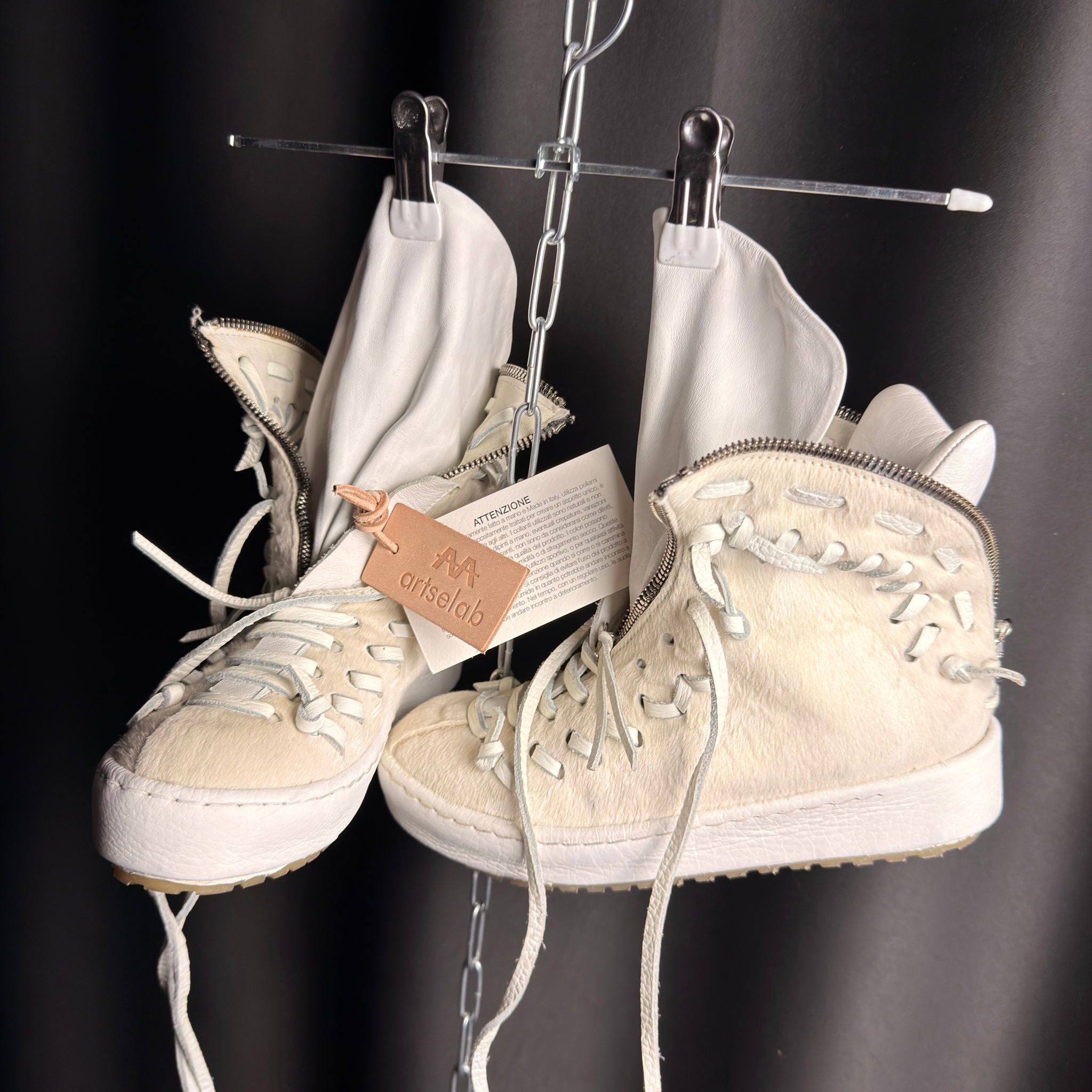 Artselab Pony Hair White Sneakers, миниатюра 7
