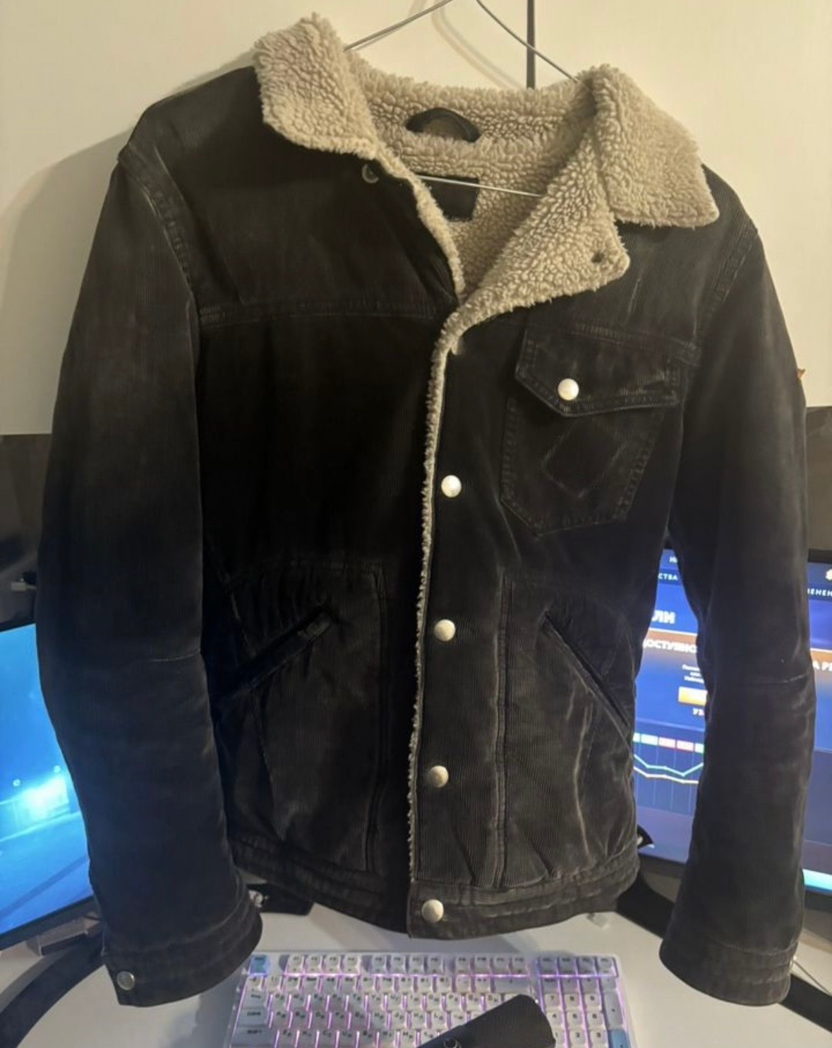 Number (N)ine Reversible Corduroy Boa Jacket, миниатюра 1