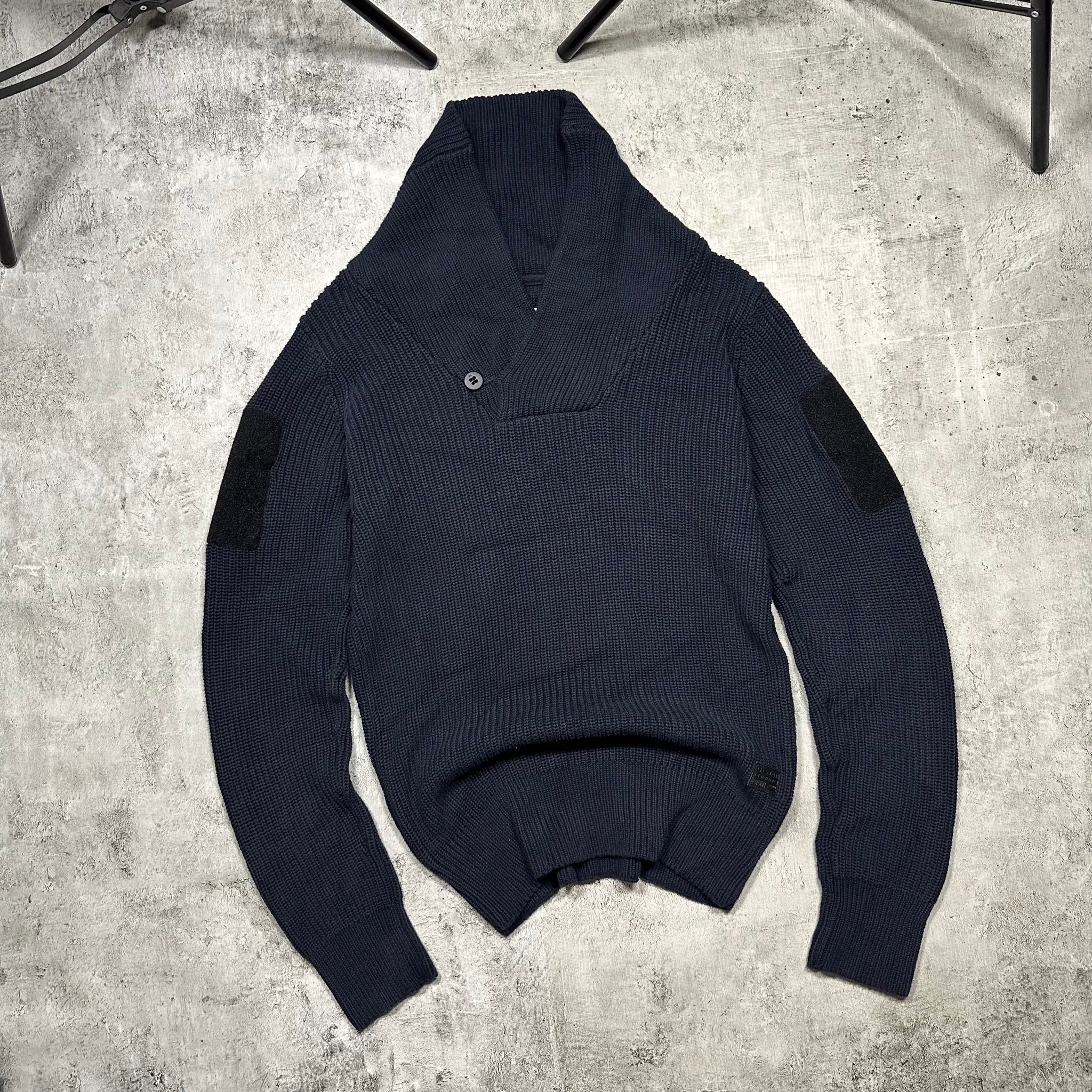 G-STAR RAW Cotton Chunky-Knit Jumper Sweater (dark blue), миниатюра 14