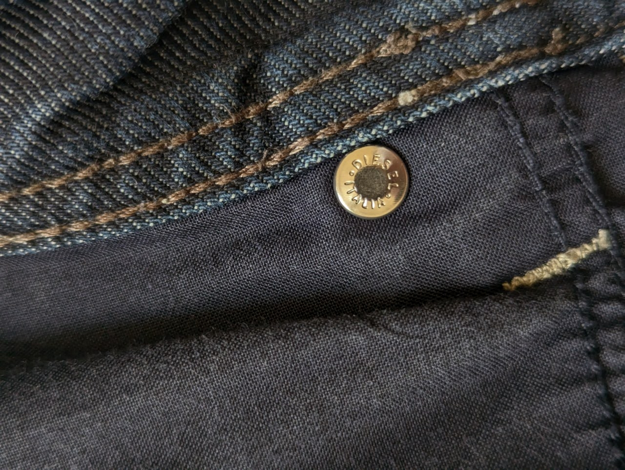 Diesel    Larkee Mens indigo blue straight fit selvedge denim jeans, миниатюра 12