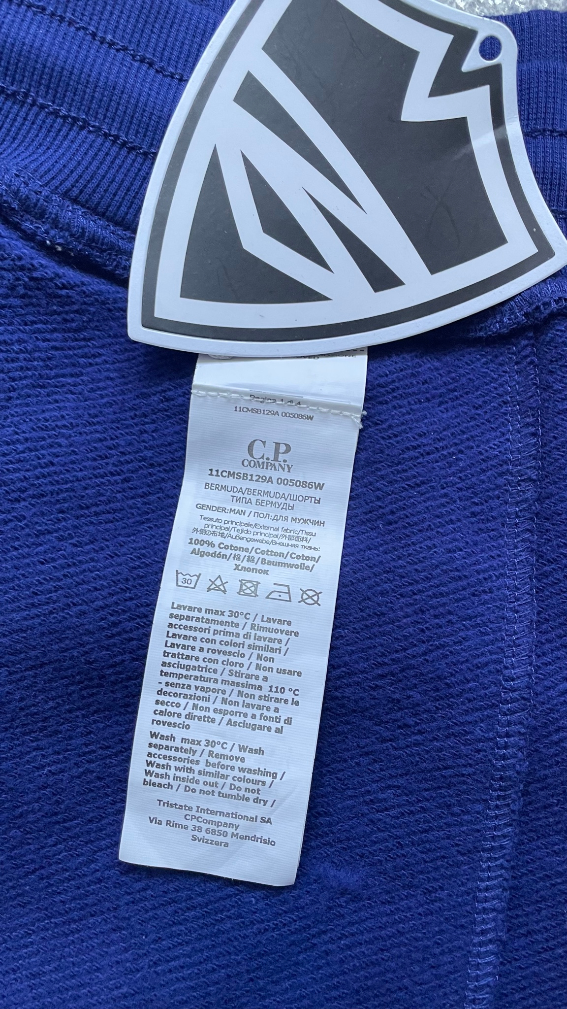 C.P. Company Diagonal Raised Fleece Shorts, миниатюра 5