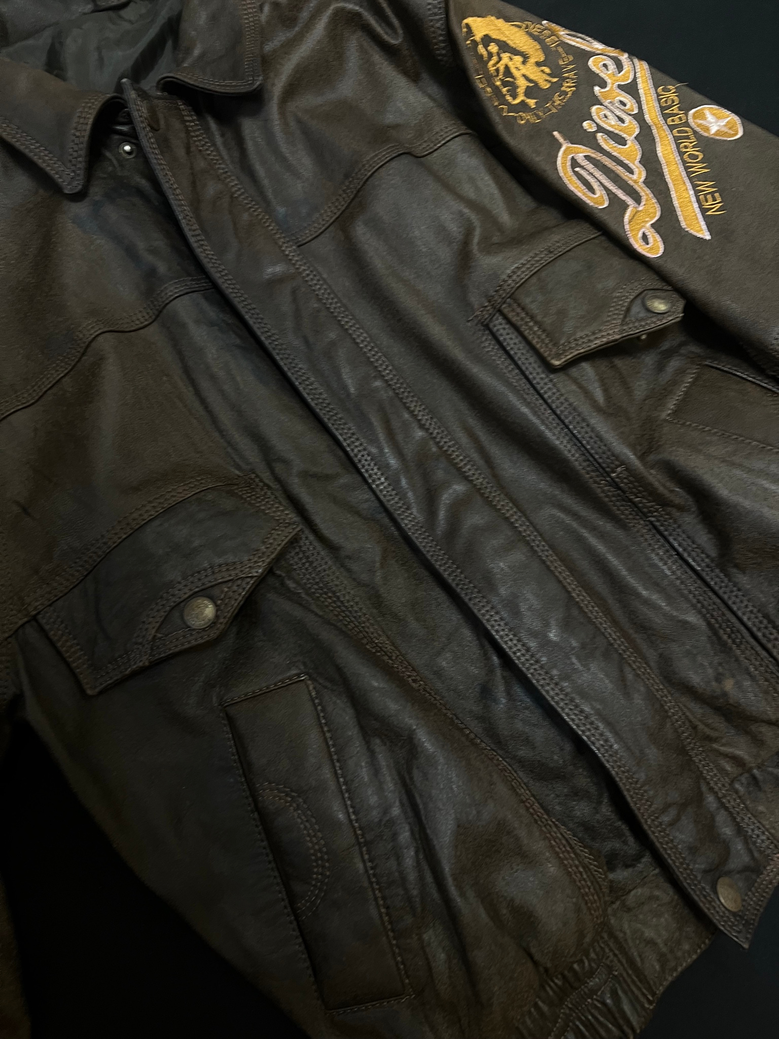 Diesel leather jacket, миниатюра 4