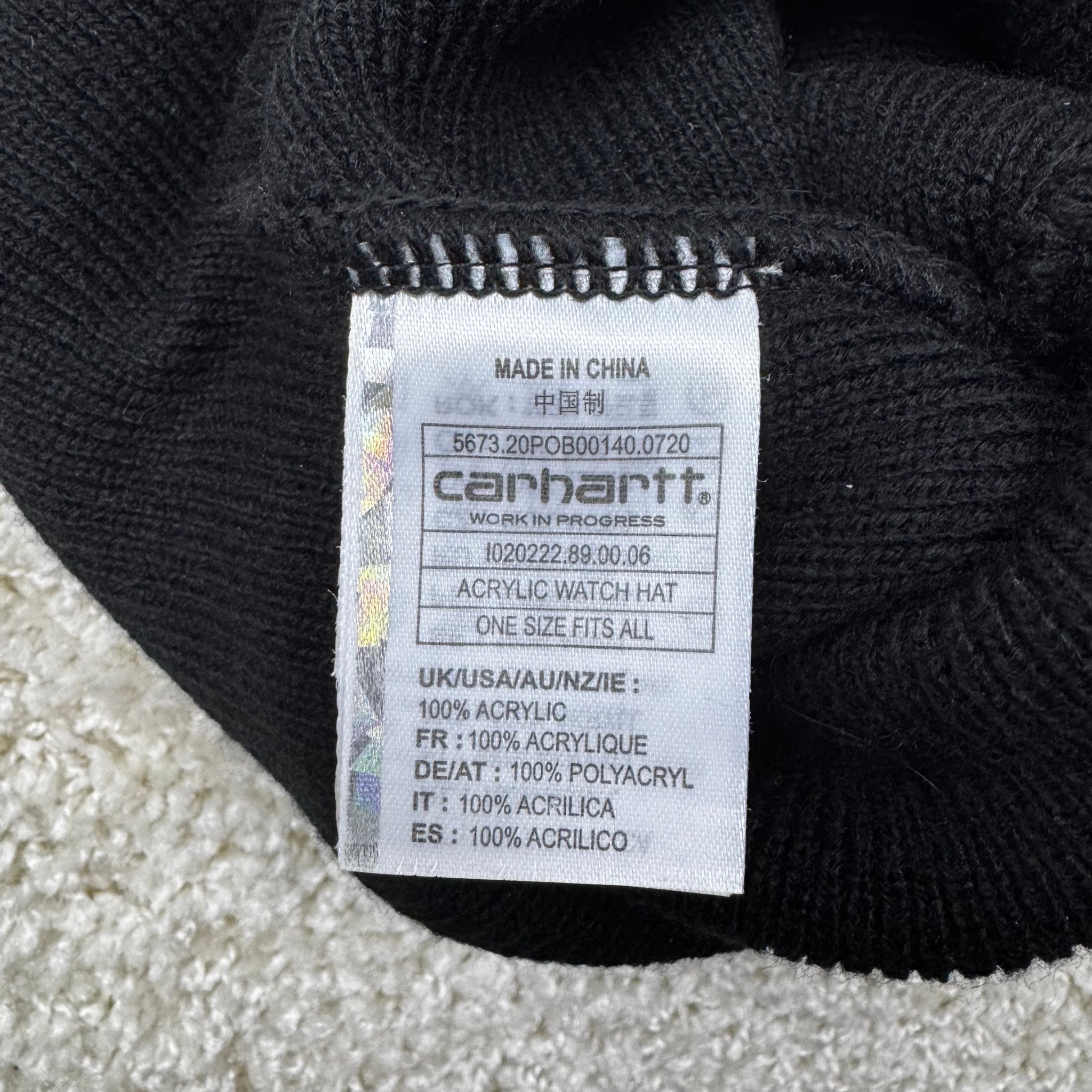 Шапка Carhartt WIP Acrylic Watch Hat (оригинал) Carhartt WIP Acrylic Watch Hat, миниатюра 3