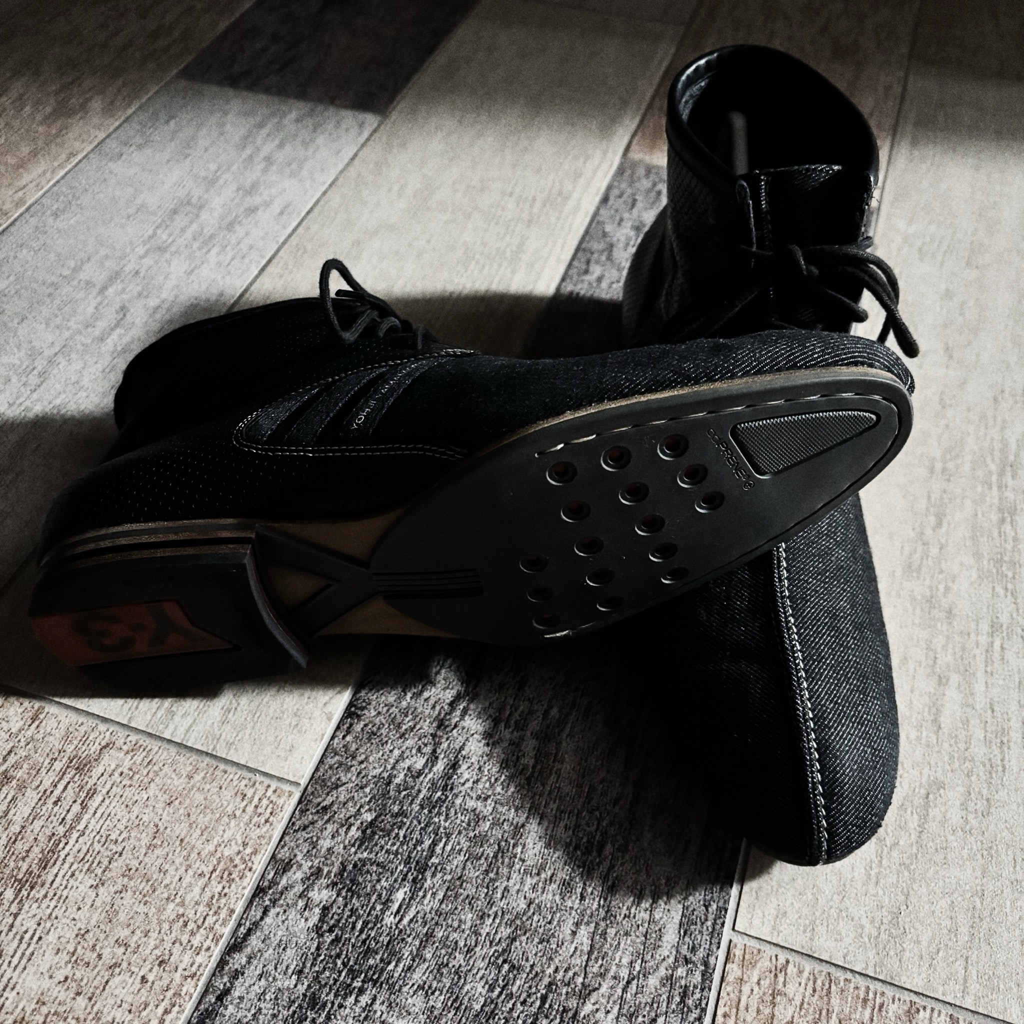 Y-3 Lace-Up Vintage Denim Boots, миниатюра 4