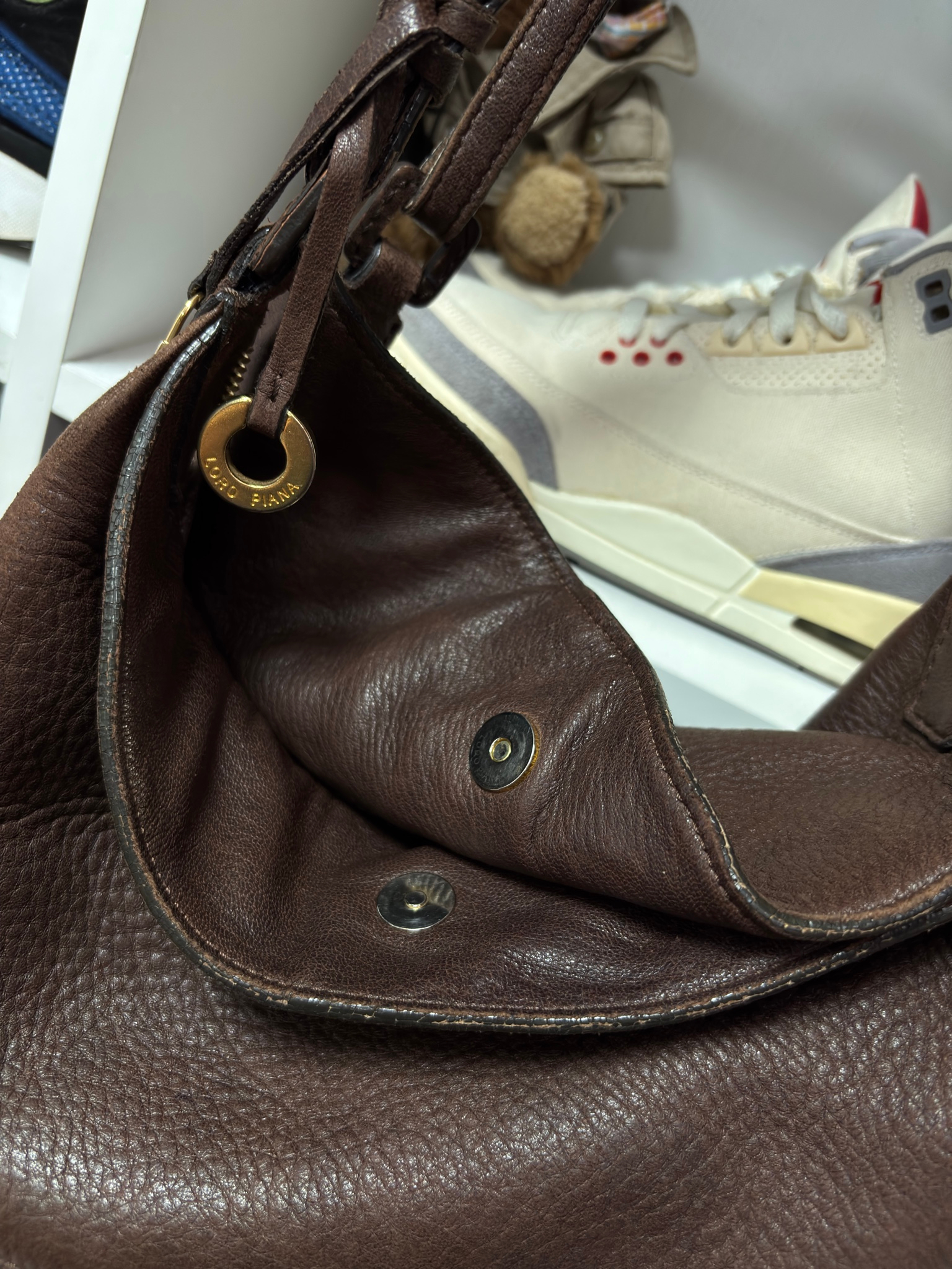 Loro Piana Globe Hobo Deer Leather, миниатюра 7