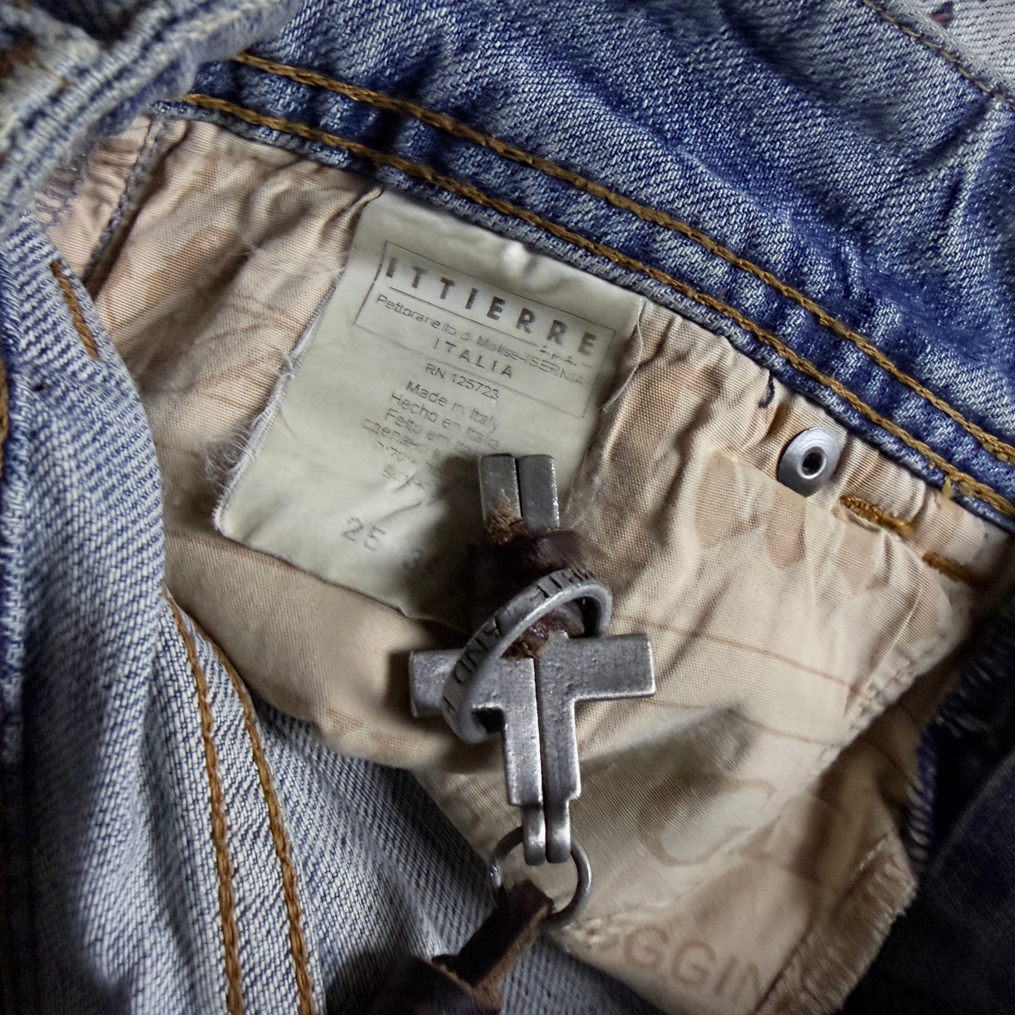 John Galliano Dirty Blue Print-Drawing Jeans, миниатюра 4
