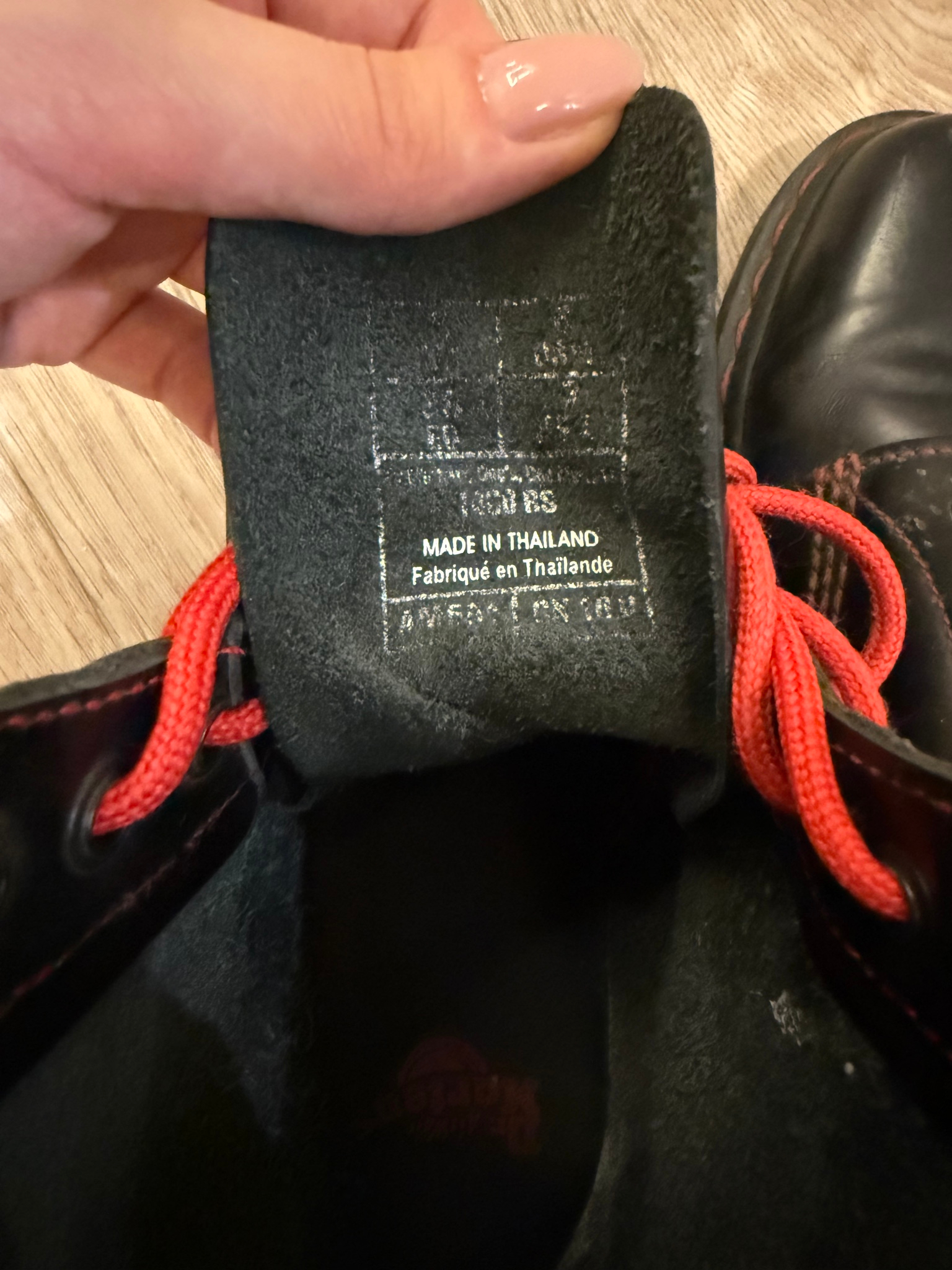 Dr. Martens 1460 BLACK SMOOTH CONTRAST RED STITCH, миниатюра 6