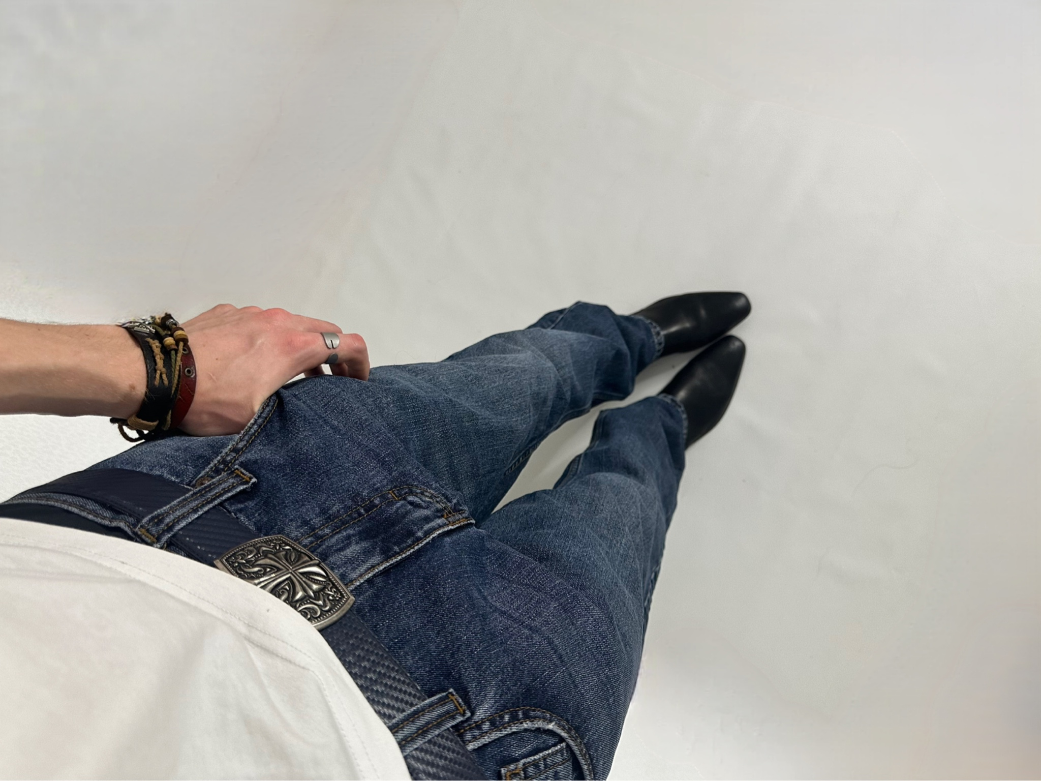 Mustang Straight dark blue jeans, миниатюра 4