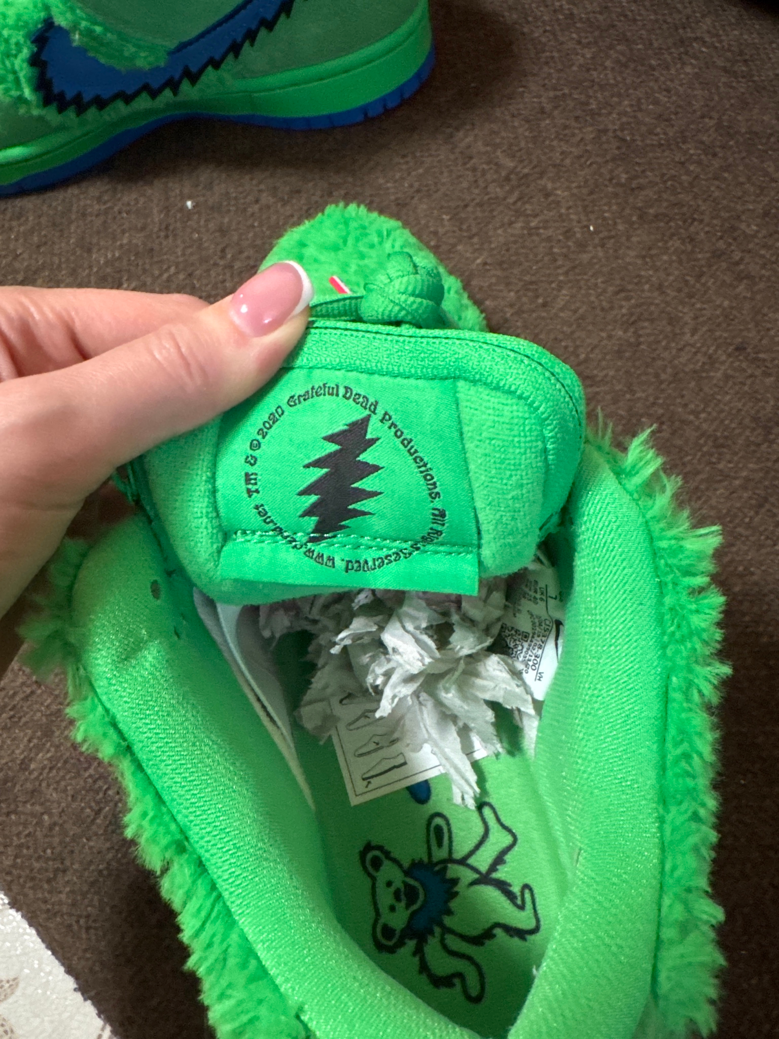 Nike x Grateful Dead SB Dunk Low Beras Green, миниатюра 5