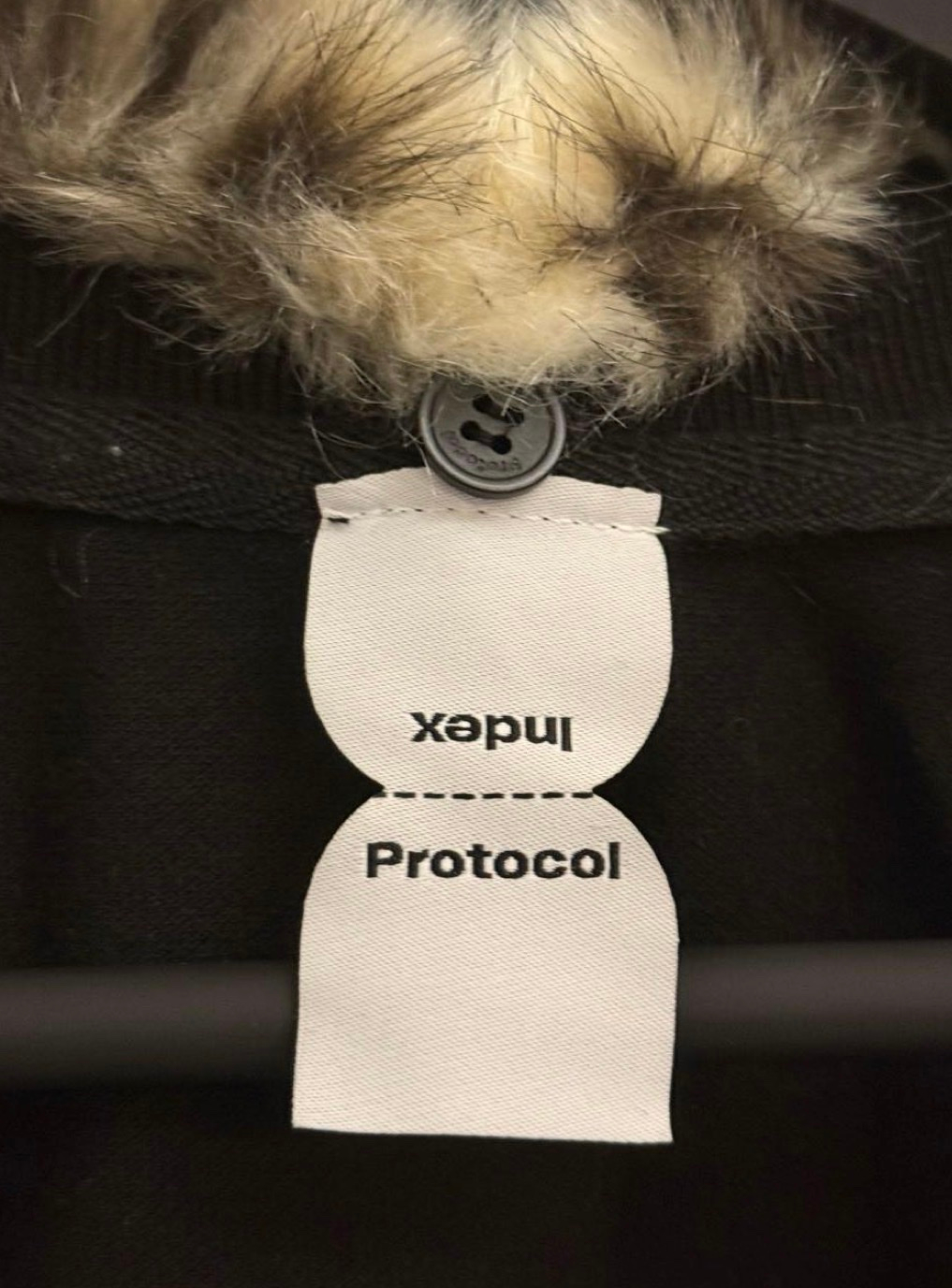 Protocol Index fur collar layered polo longsleeve, миниатюра 4