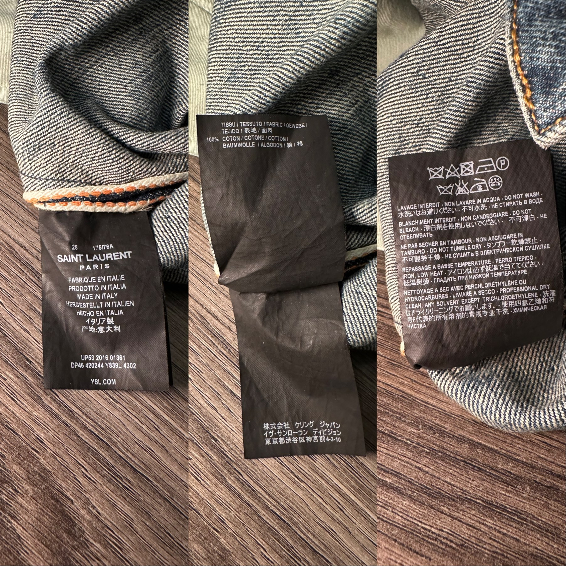 SAINT LAURENT PARIS DO2 SS16 DISTRESSED DENIM JEANS BY HEDI SLIMANE, миниатюра 5