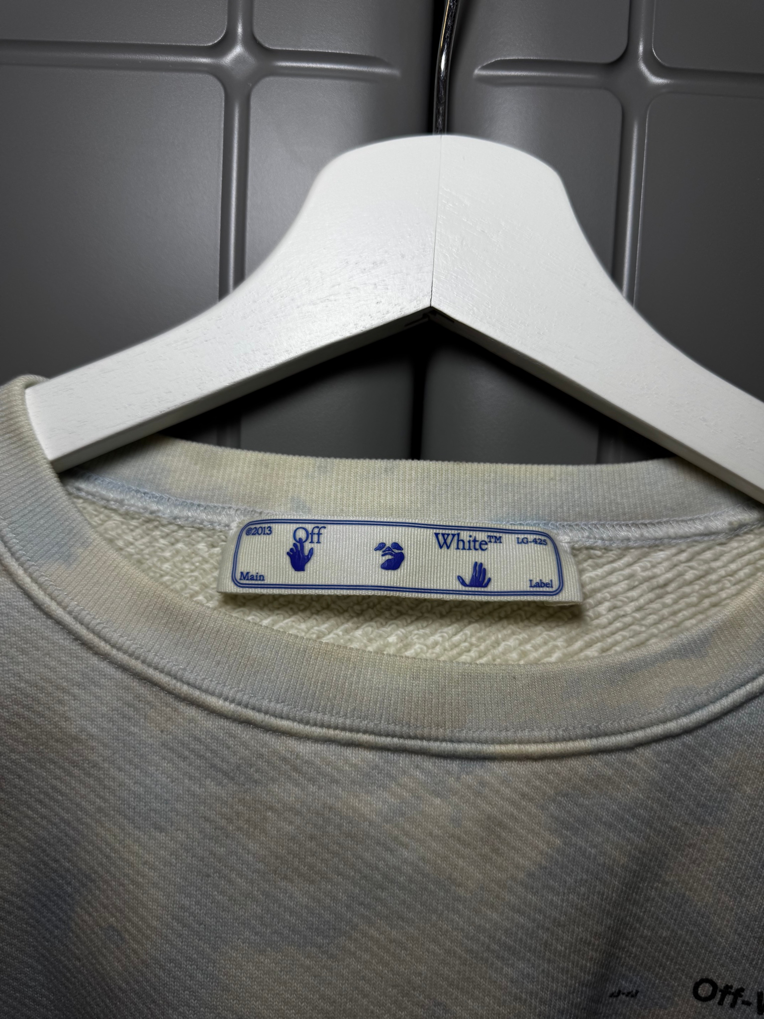 Off White Cloud print sweatshirt, миниатюра 3