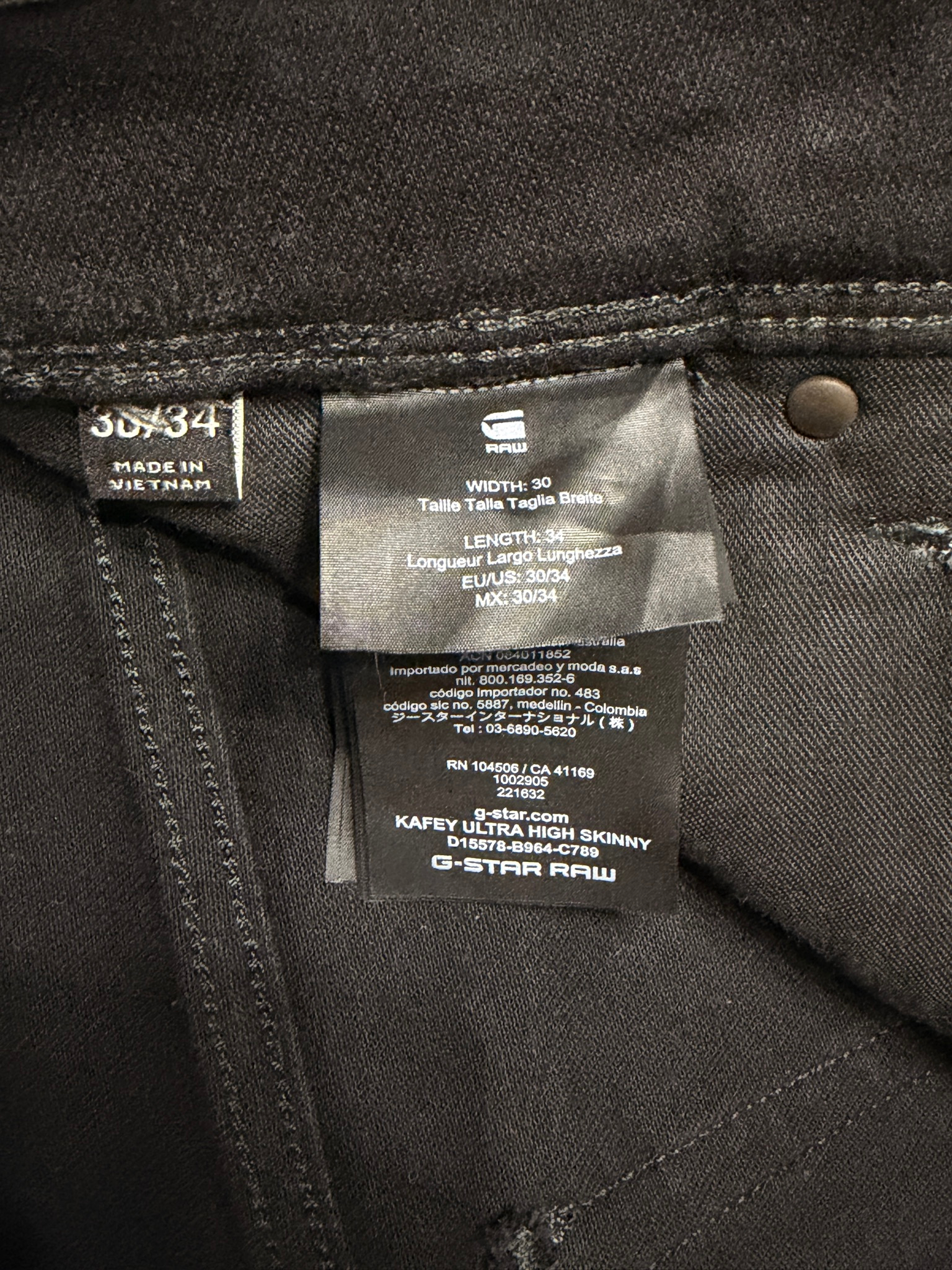 G-Star RAW 3301 Kafey Ultra High Skinny, миниатюра 15