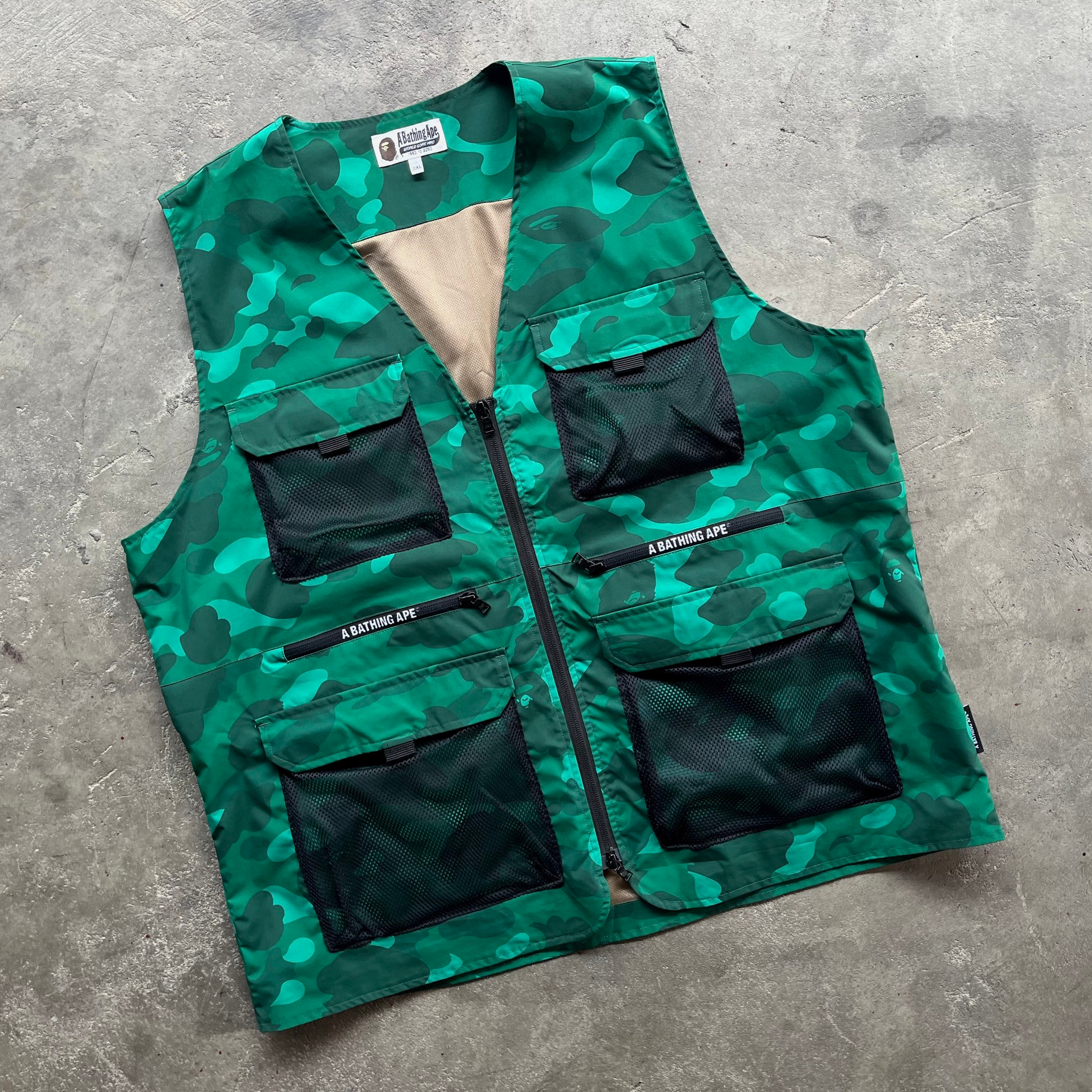 Bape Color Green Camo Utility Vest, миниатюра 1