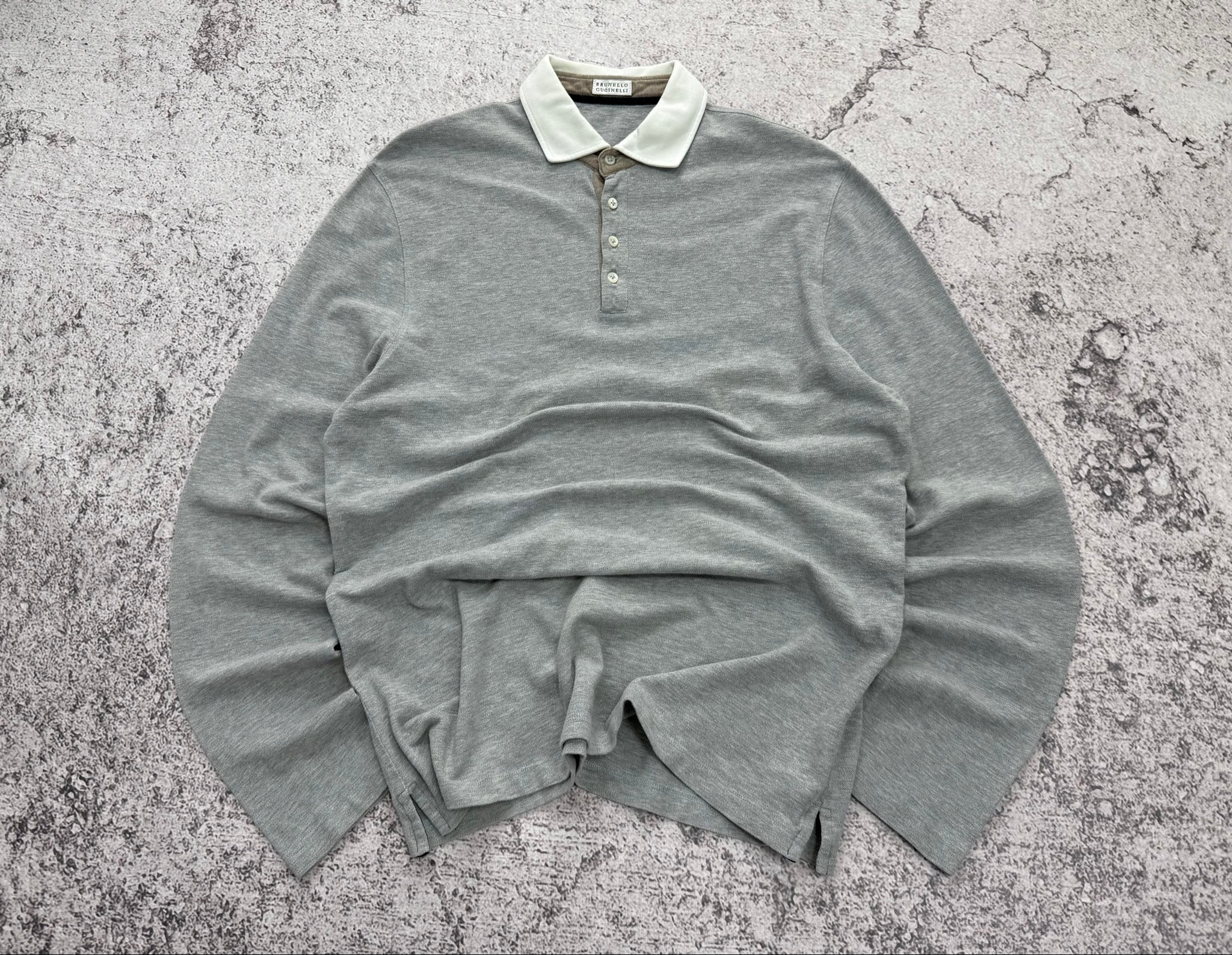Brunello Cucinelli LongSleeve Polo Shirt, миниатюра 3