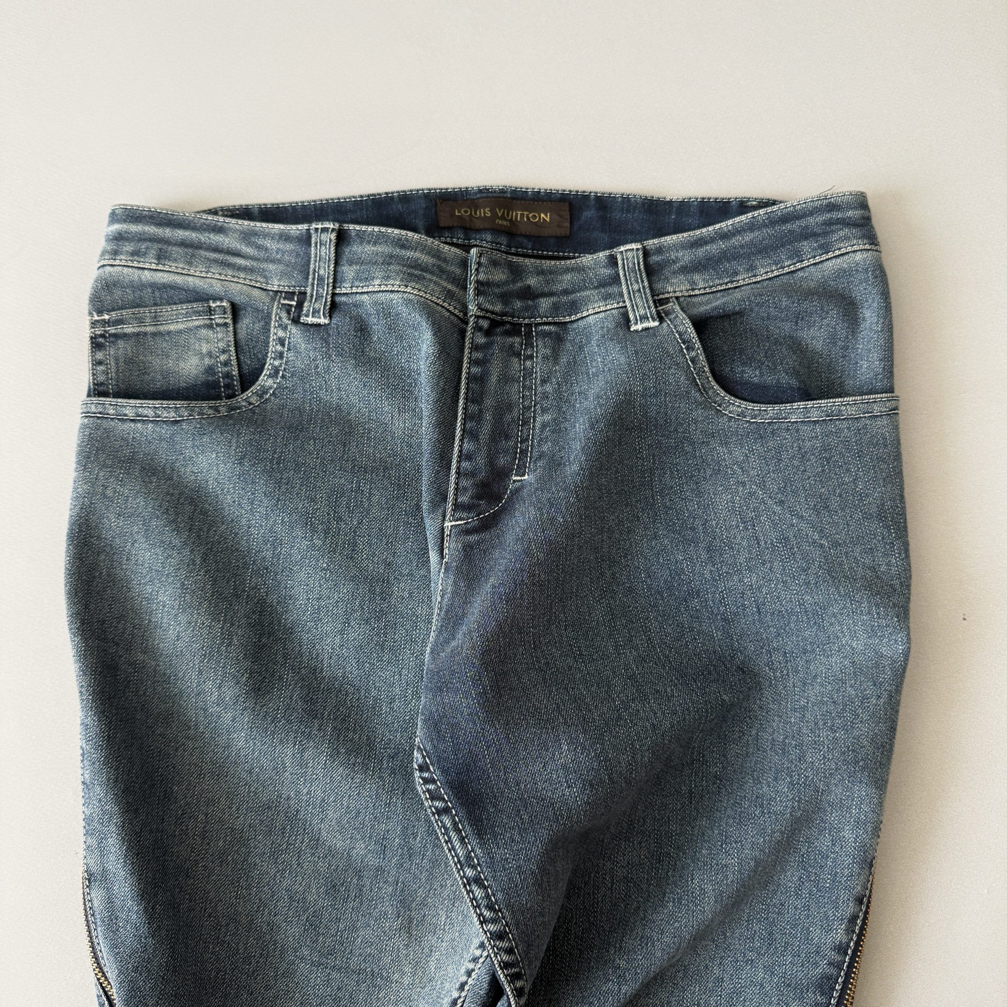 Louis Vuitton 2000s Vintage Full Zip Skinny Jeans, миниатюра 6