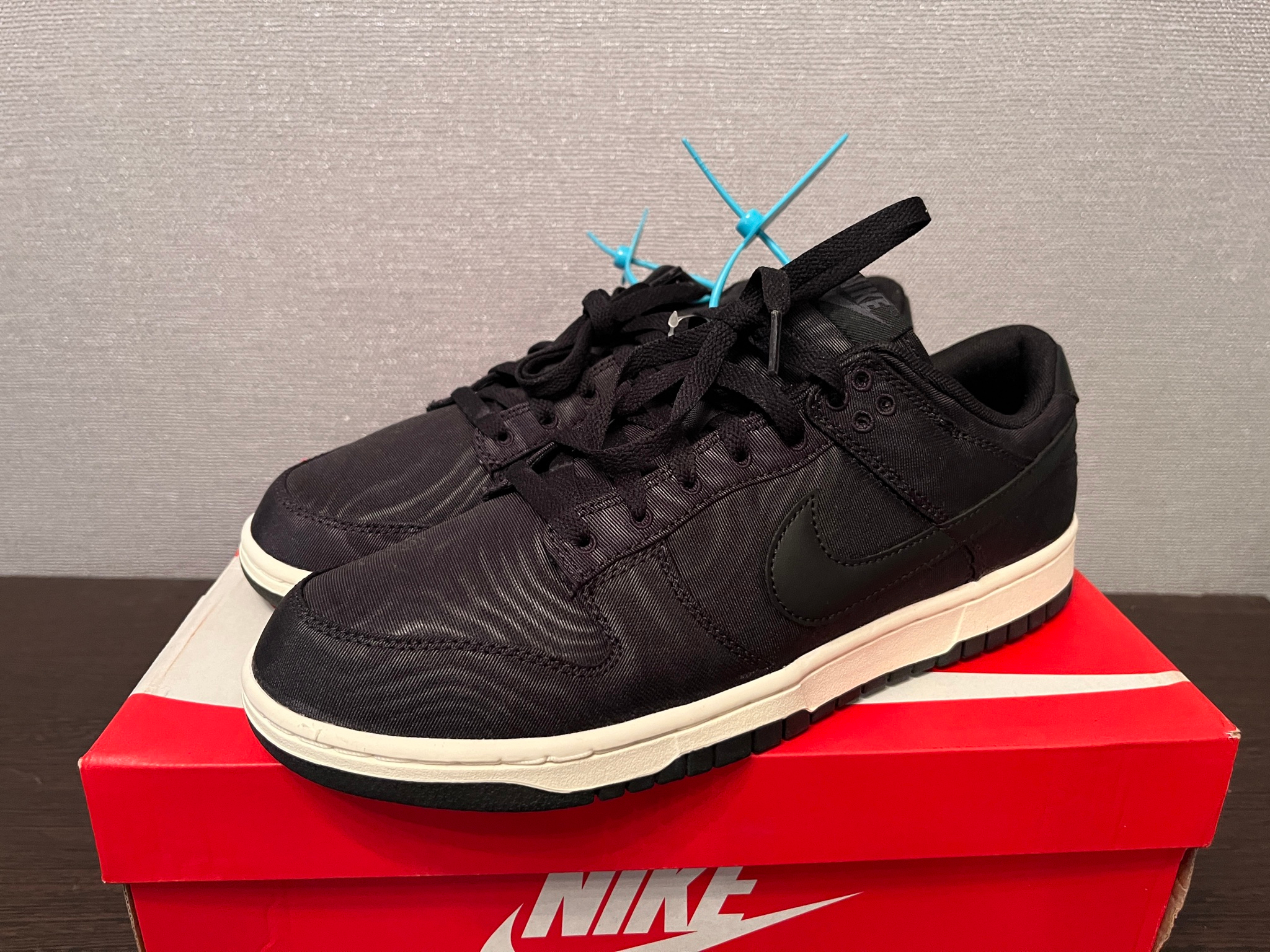 Nike   Dunk Low Retro PRM Black Canvas, миниатюра 8