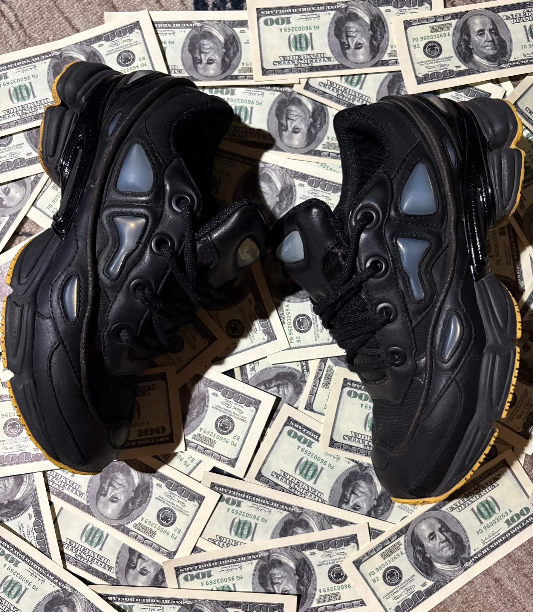 Adidas x Raf Simons Ozweego 3 Black/Corn Кроссовки, миниатюра 10