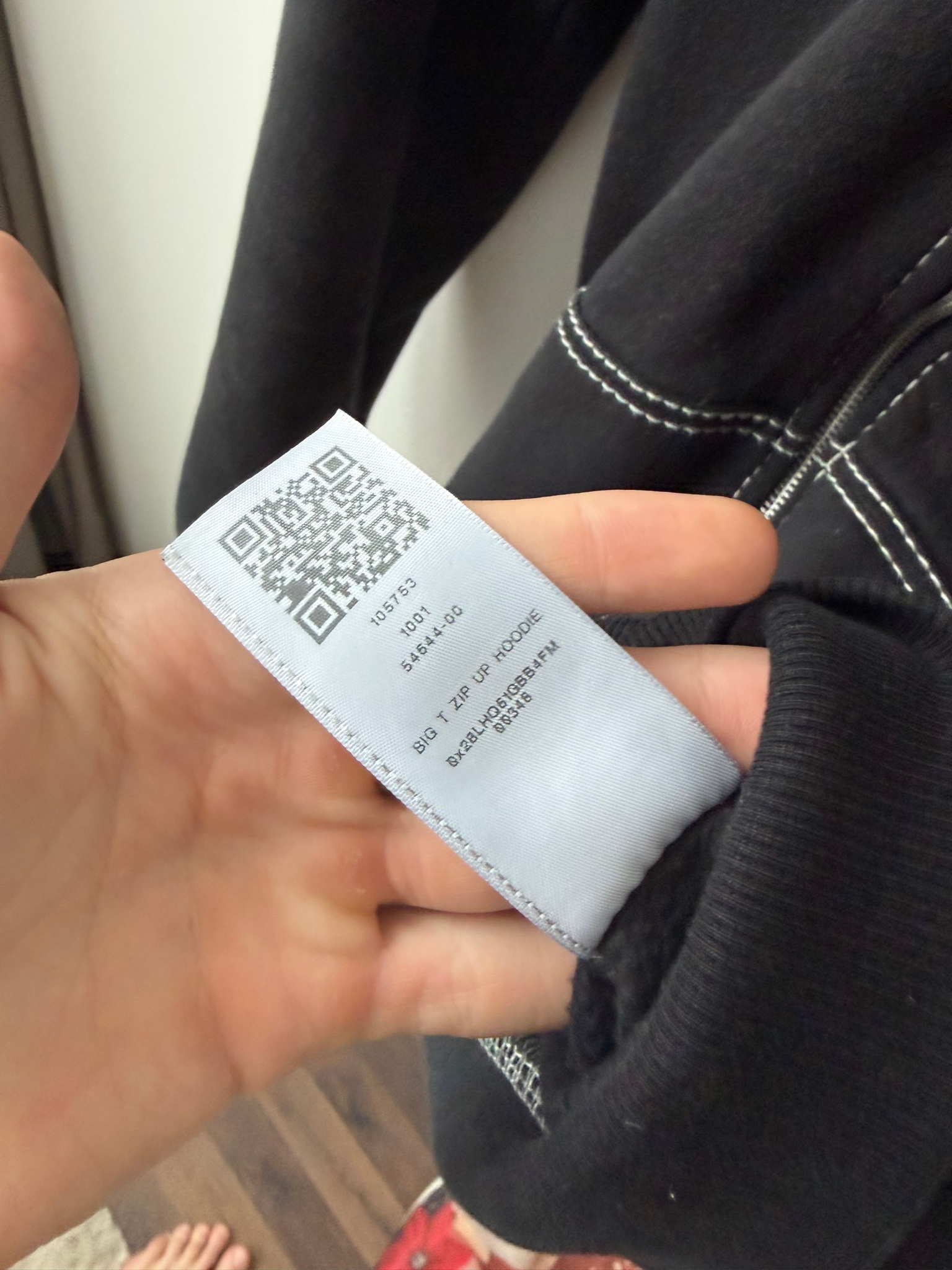 True Religion Big Buddha Black zip hoodie, миниатюра 6