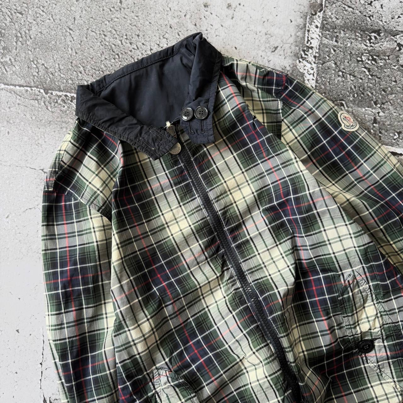 Moncler 2000s Vintage Reversible Plaid Harrington Jacket, миниатюра 9