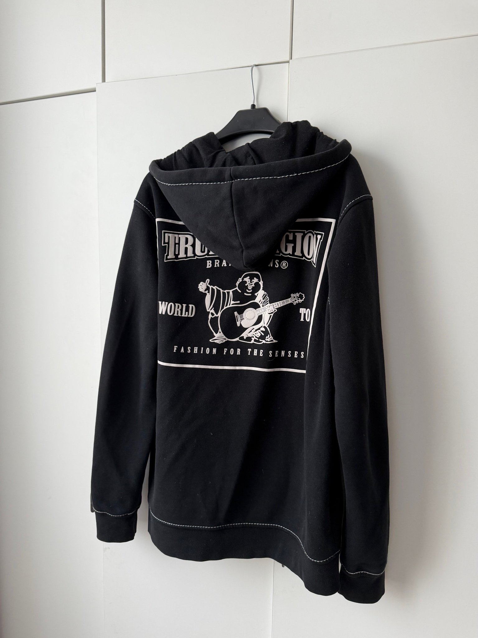 True Religion Big Buddha Black zip hoodie, миниатюра 2