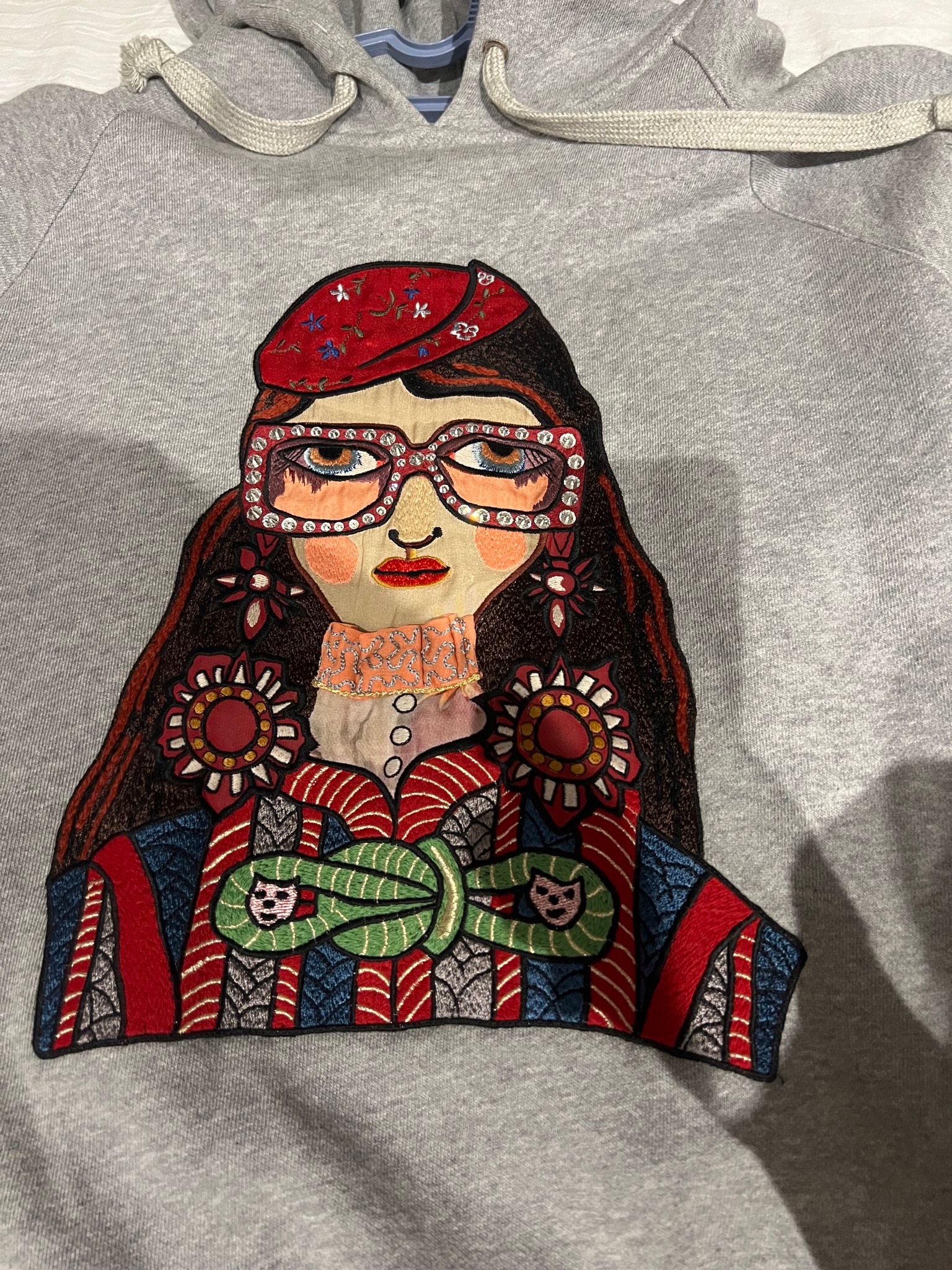 Gucci x Unskilled Workers Oversized Hoodie with Girl Appliqué, миниатюра 4