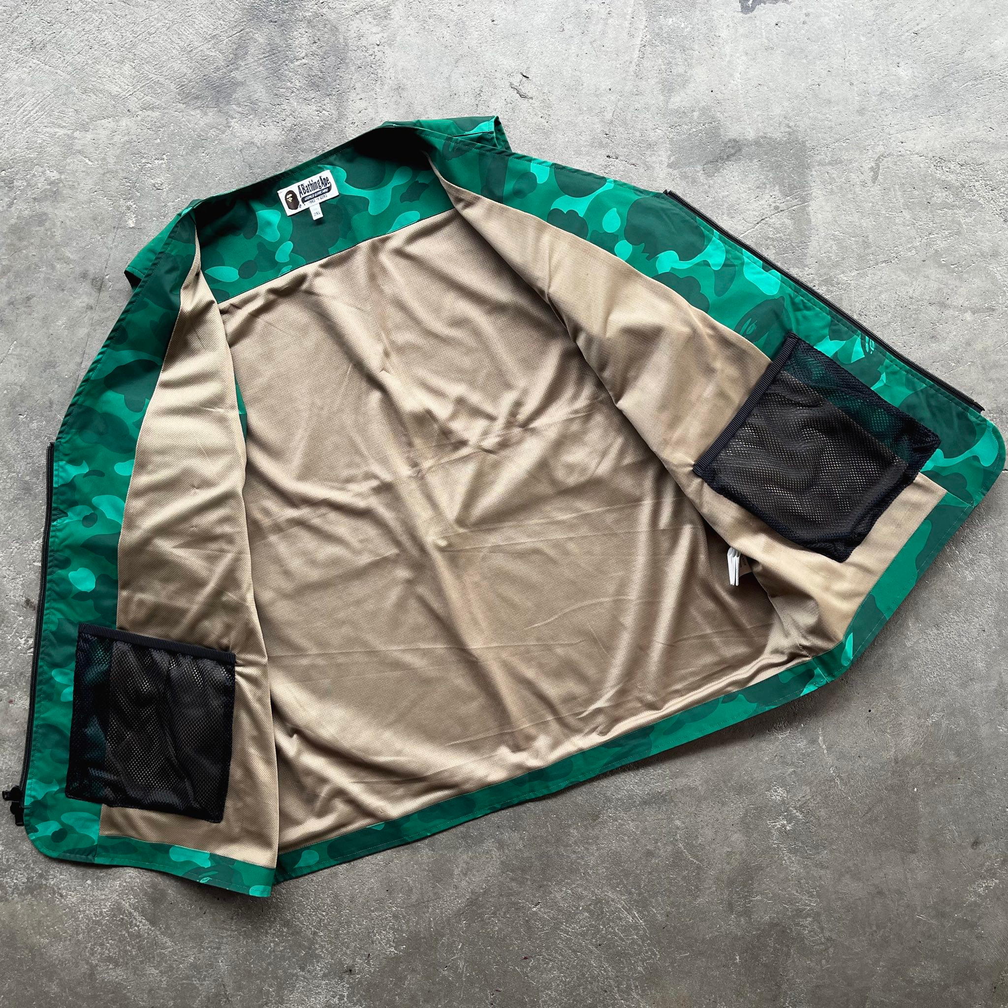 Bape Color Green Camo Utility Vest, миниатюра 5