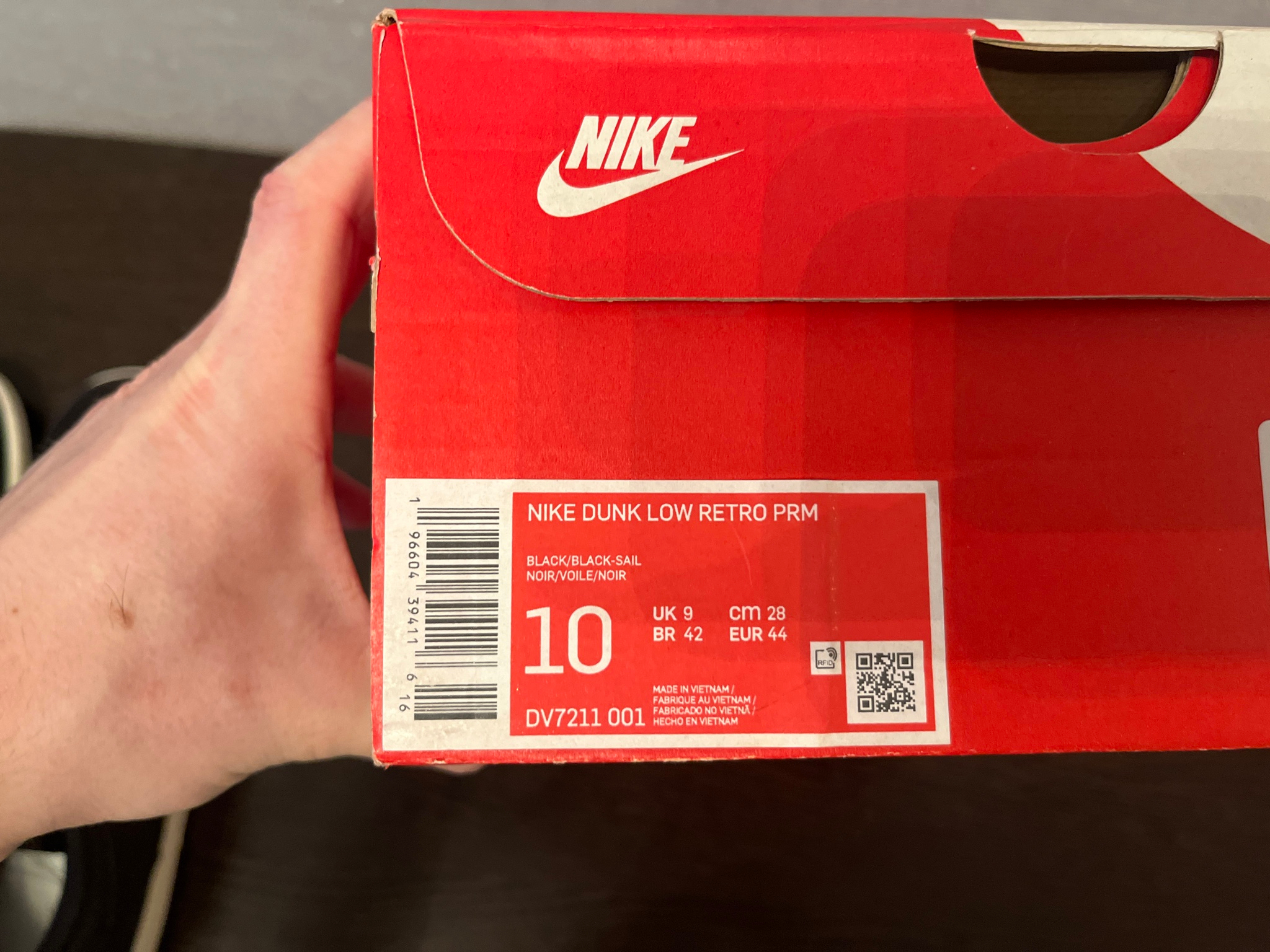 Nike   Dunk Low Retro PRM Black Canvas, миниатюра 10