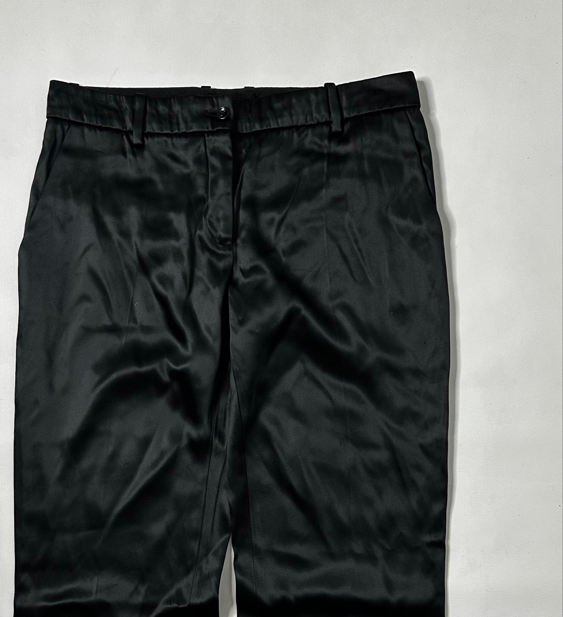 Dolce & Gabbana Vintage Satin black trousers, миниатюра 3
