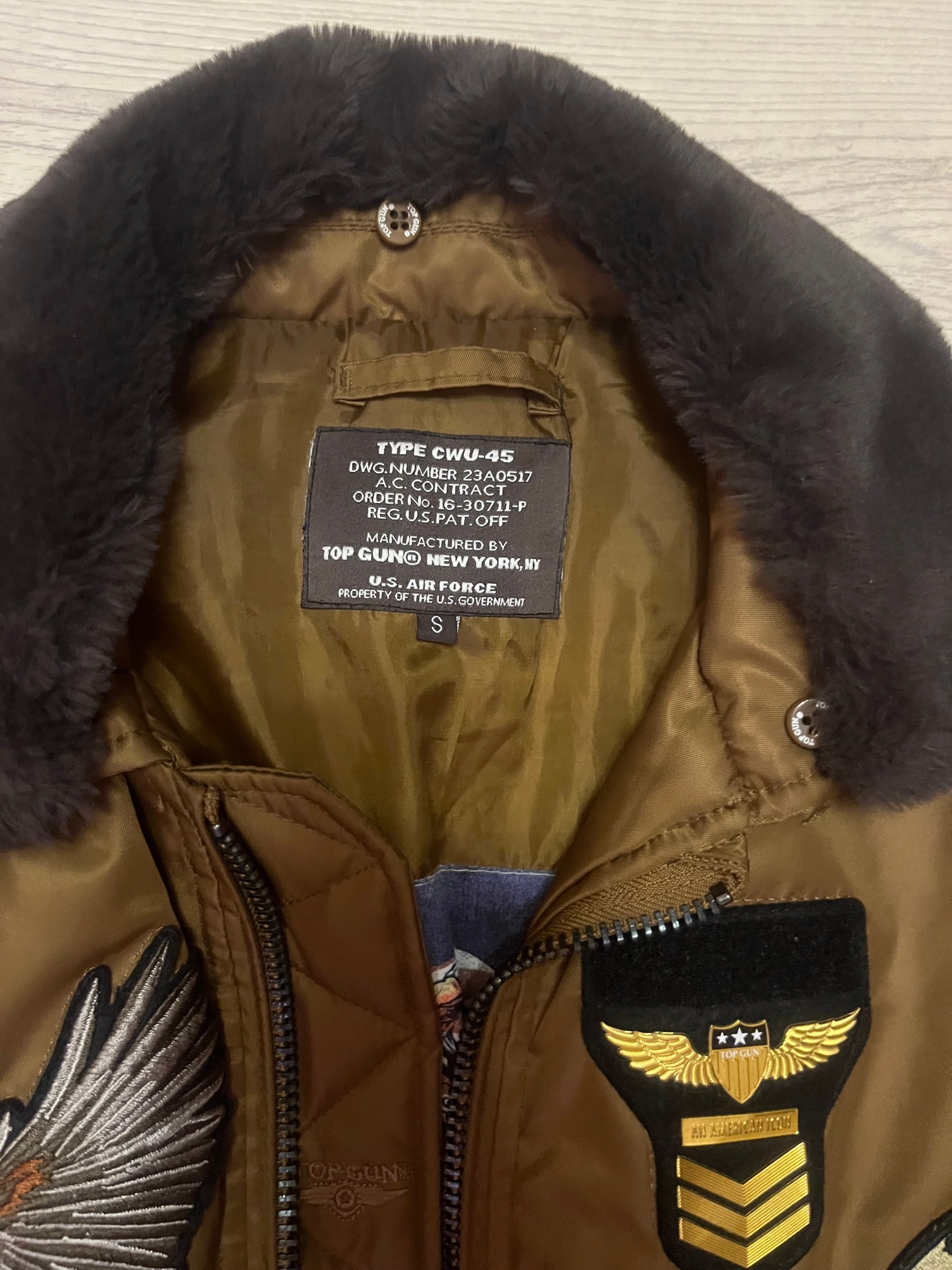 Top Gun Бомбер Top Gun CWU-45 American, миниатюра 3