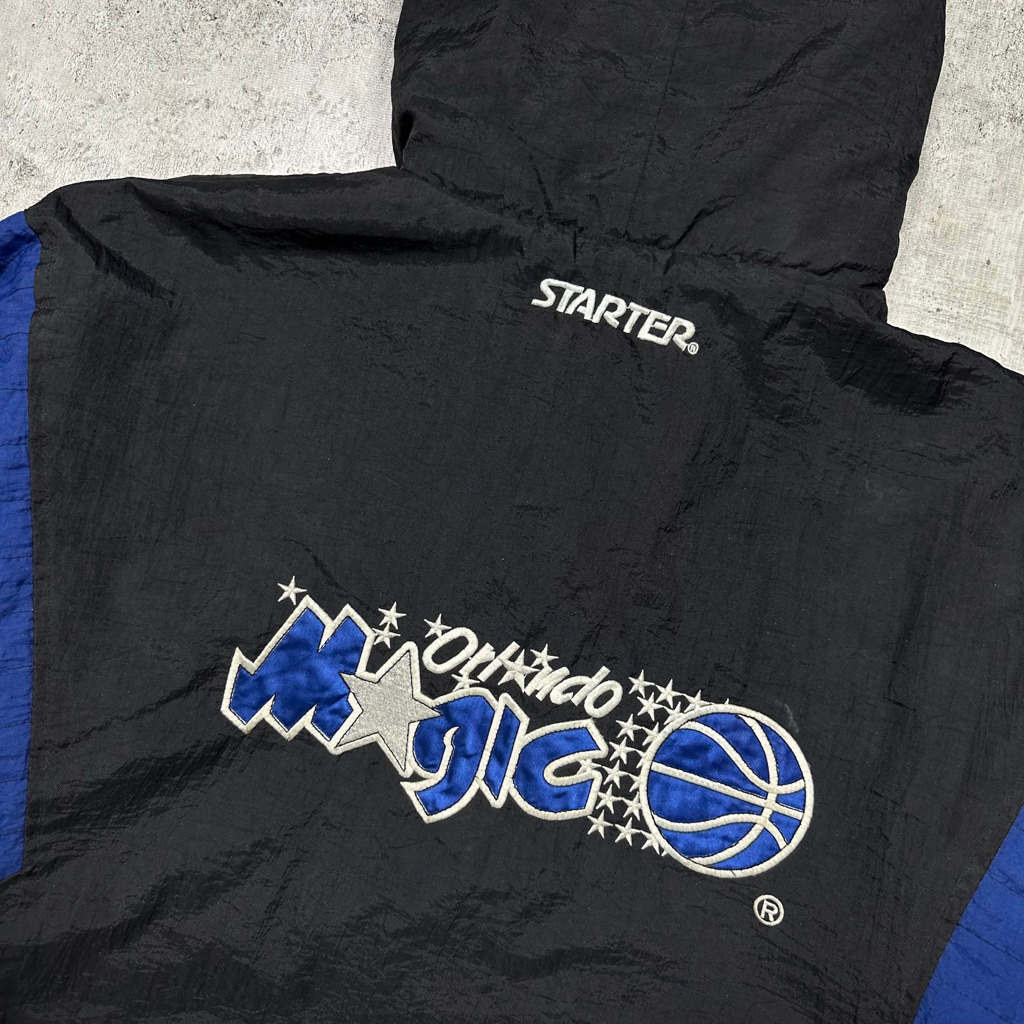 Starter Orlando Magic half zip windbreaker/puffer jacket 90s, миниатюра 5