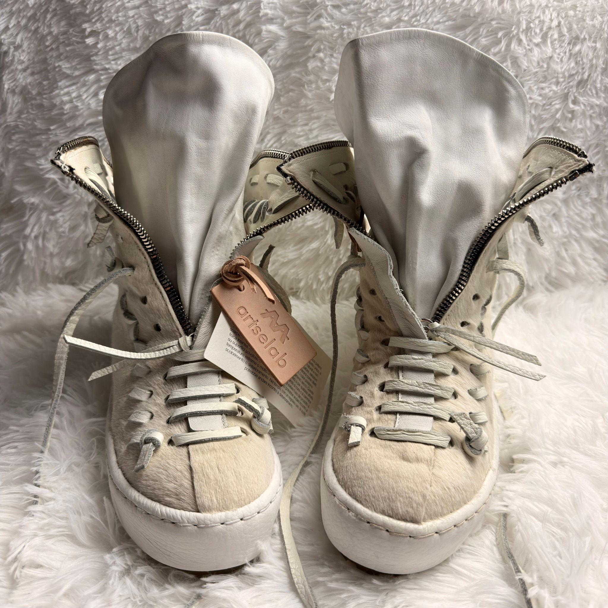 Artselab Pony Hair White Sneakers, миниатюра 3