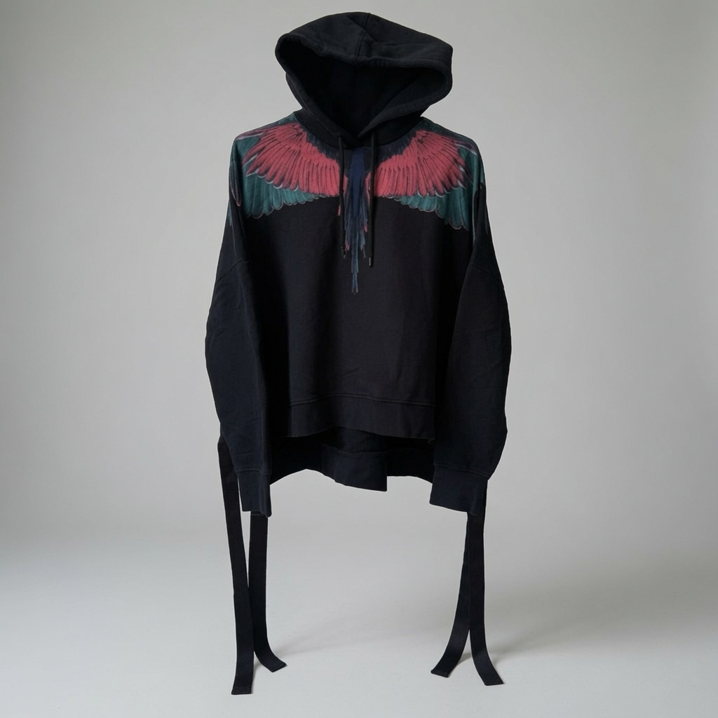 Marcelo Burlon Color Wing Poncho Hoodie, миниатюра 1