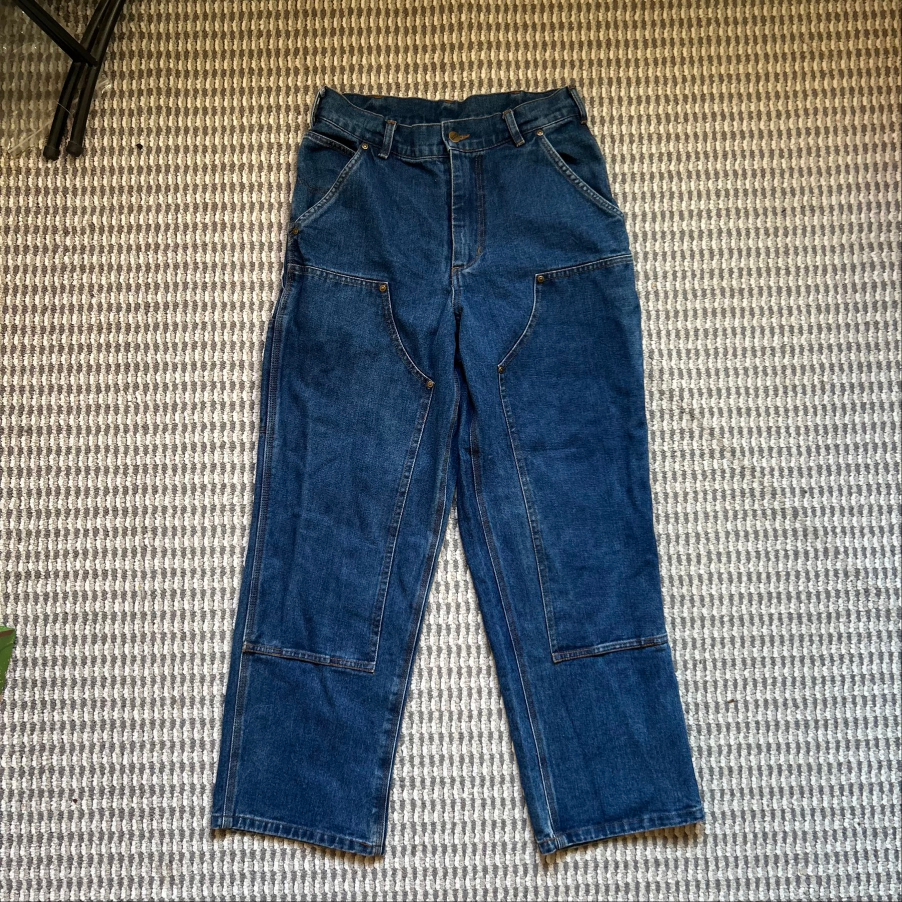Carhartt Carpenter Double Knee Baggy Jeans Vintage Workwear, миниатюра 5