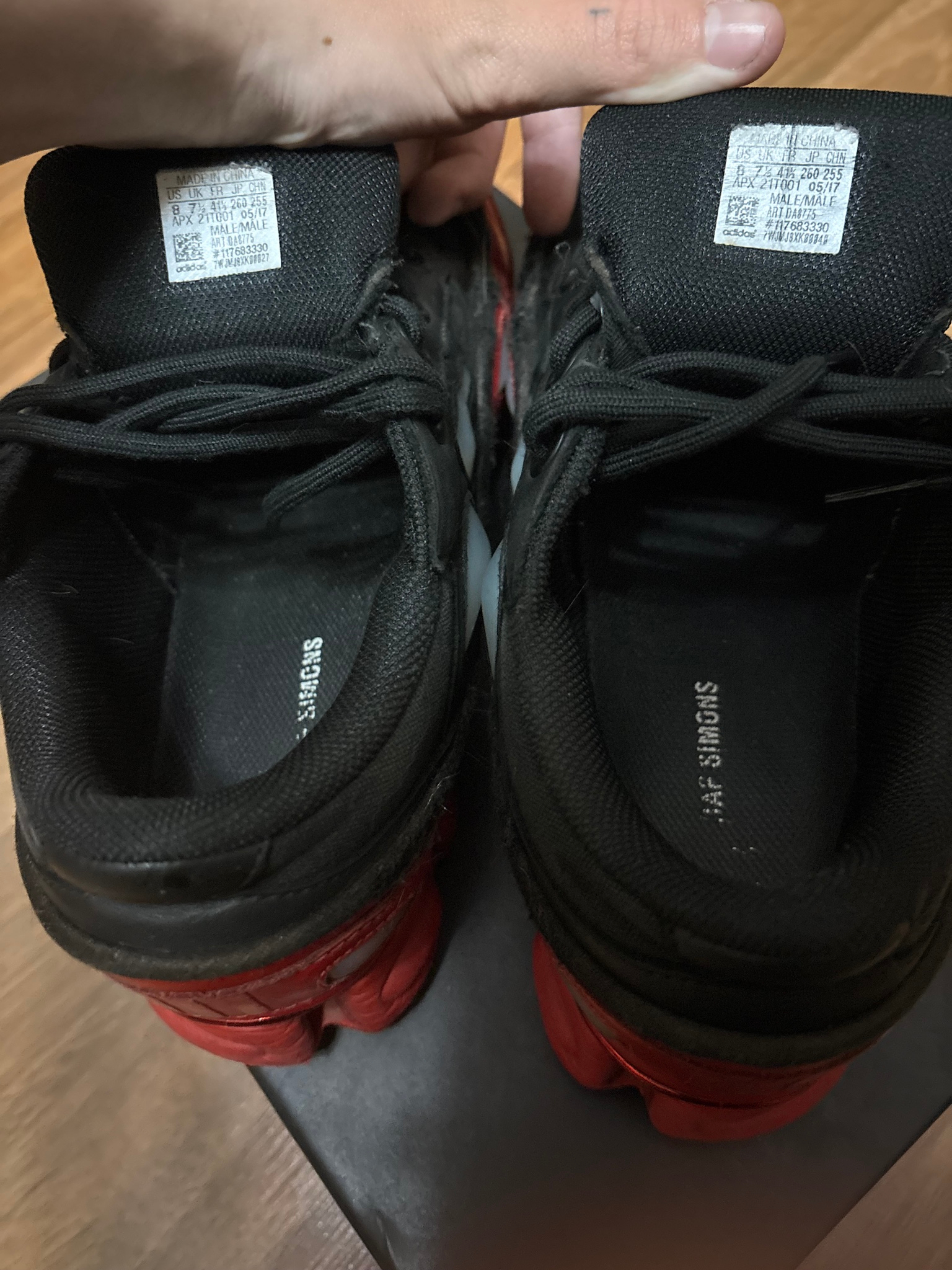 Adidas x Raf Simons Ozweego 3 scarlet, миниатюра 6
