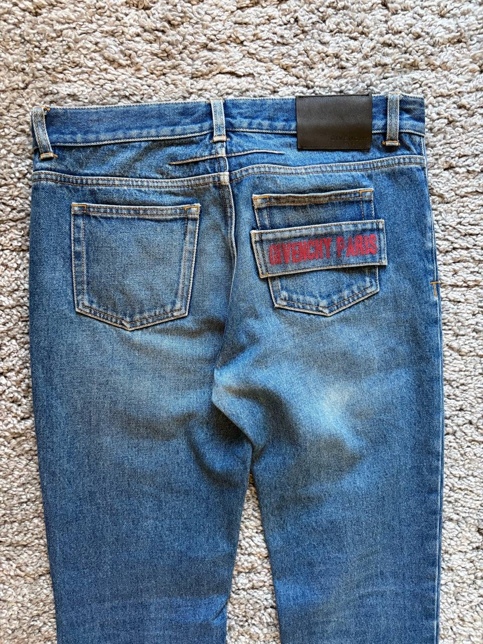 Givenchy Stone Washed Printed Logo Straight Jeans, миниатюра 7