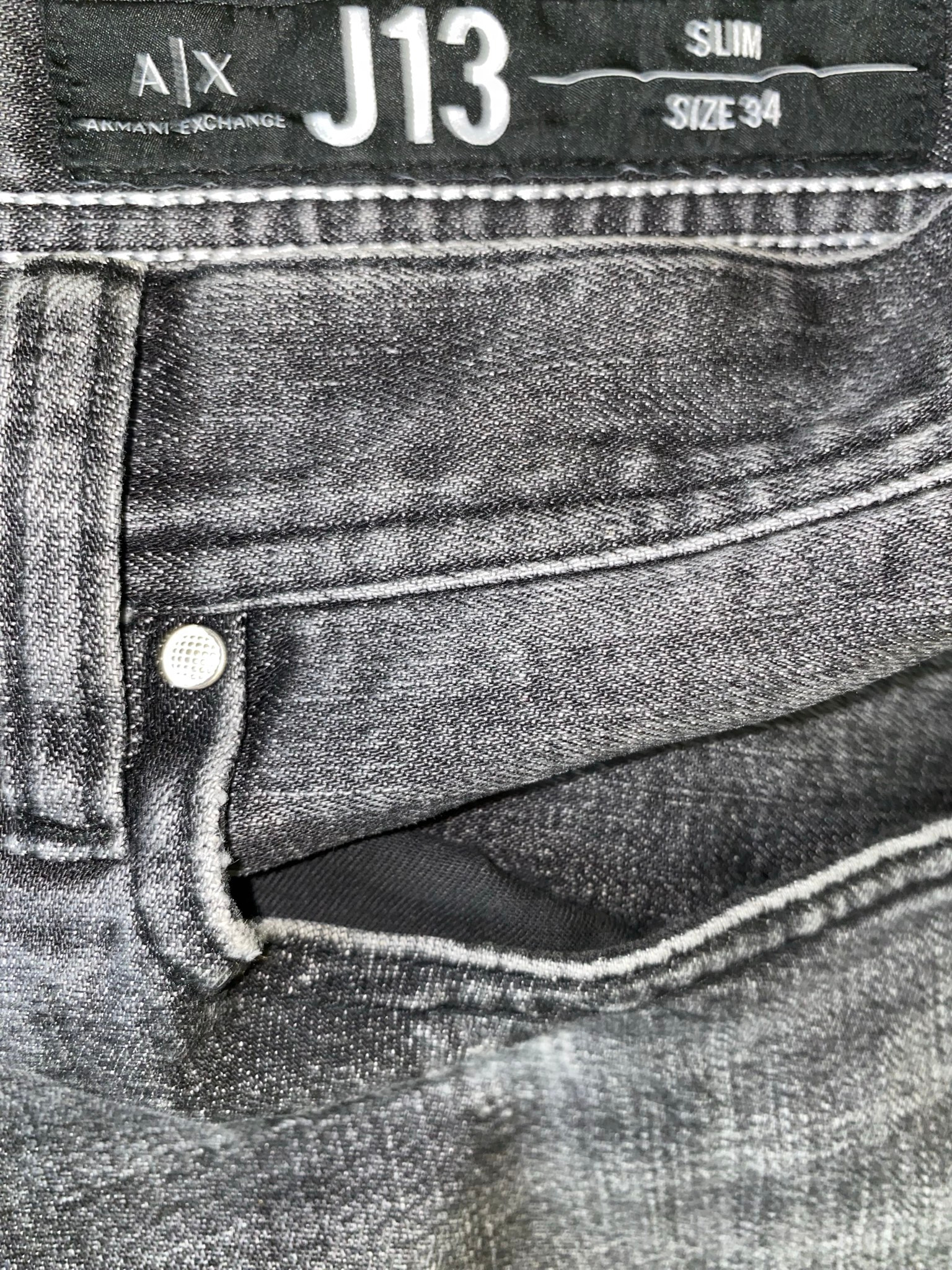 Armani Exchange J13 painted + distressed jeans, миниатюра 6