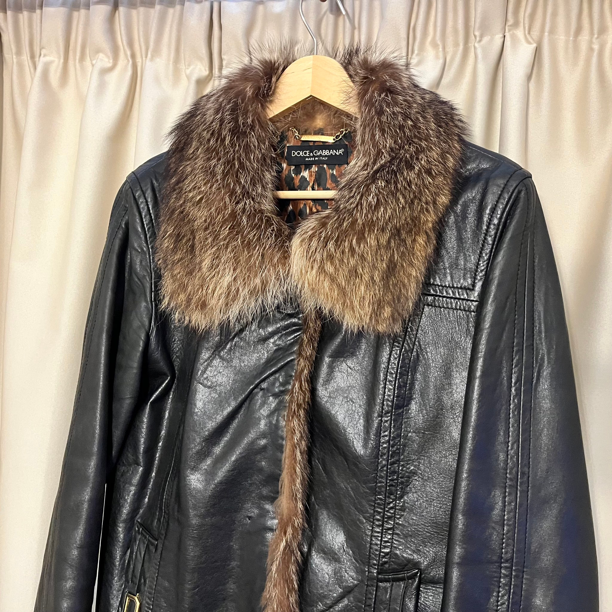 Dolce & Gabbana Fur/leather jacket, миниатюра 5