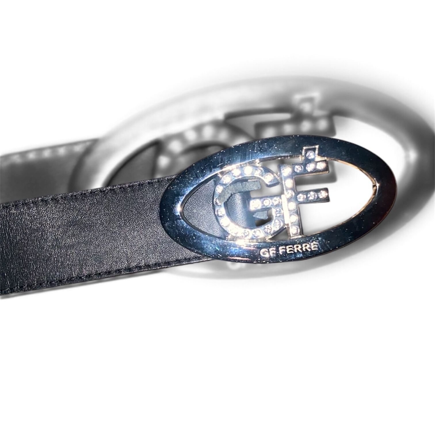 Gianfranco Ferre Rhinestone waxed belt, миниатюра 2