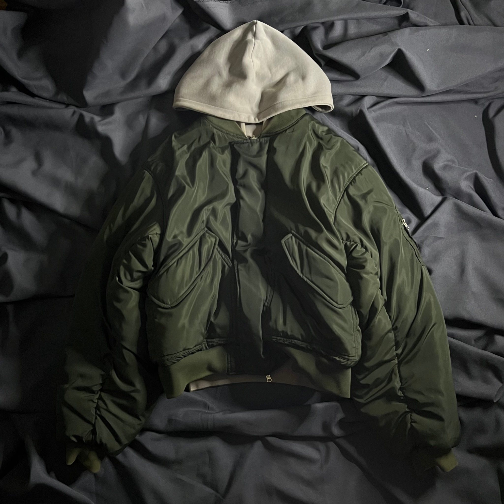 No Faith Studios Double-Sided Reversible Grey Bomber, миниатюра 2