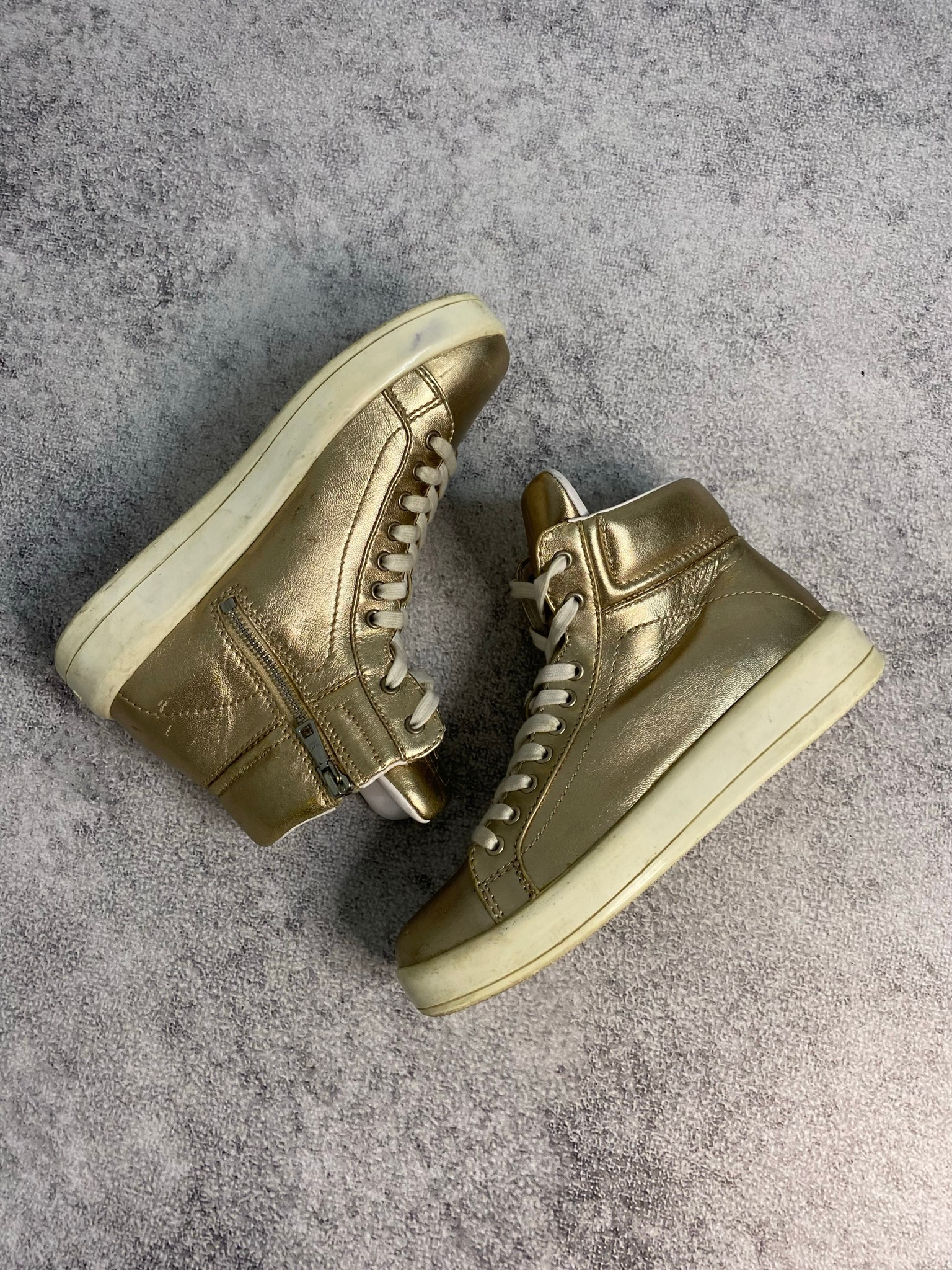 Prada Metallic Gold Side Zip, миниатюра 9