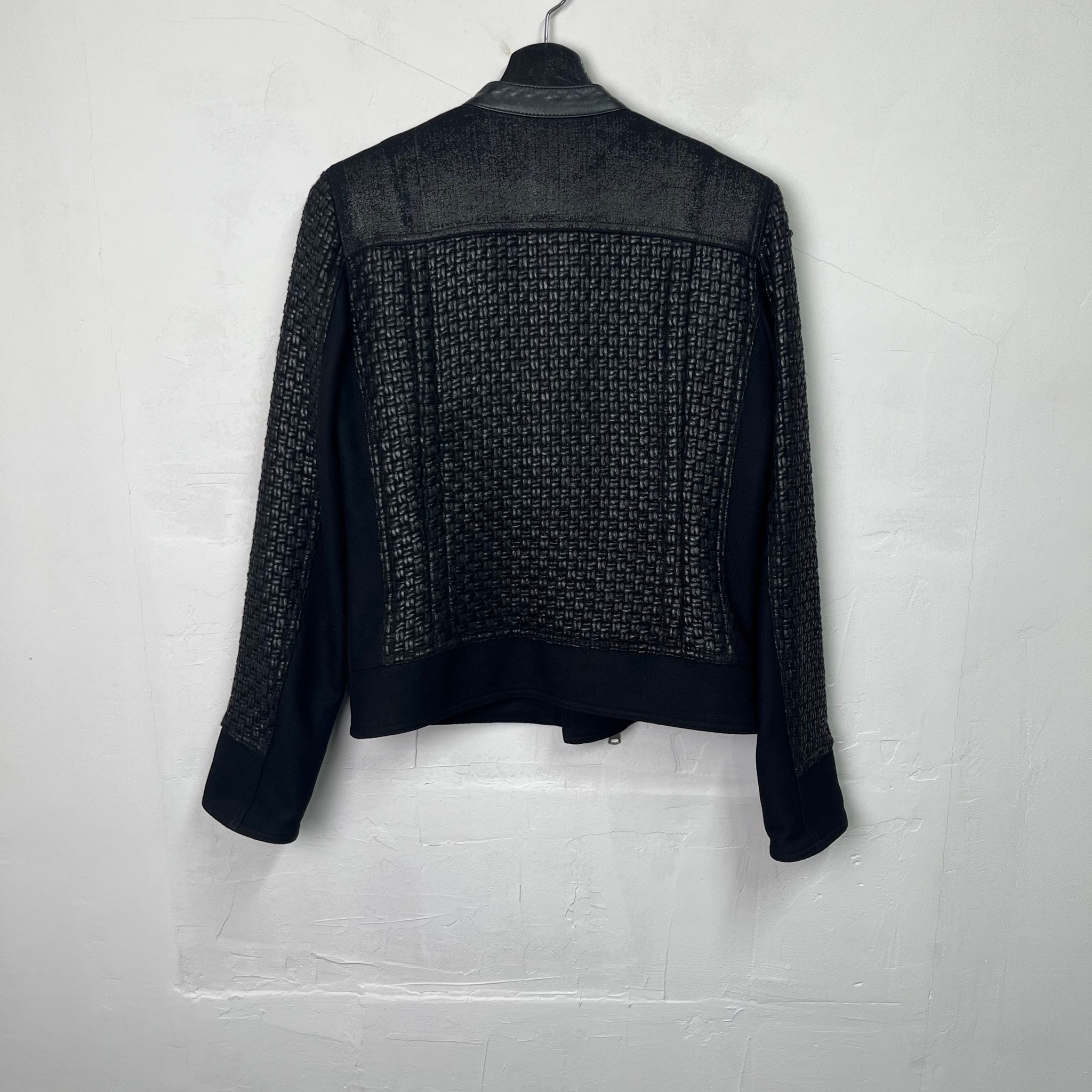 Diesel Black Gold Wool Asymmetrical Zip Biker Jacket, миниатюра 3