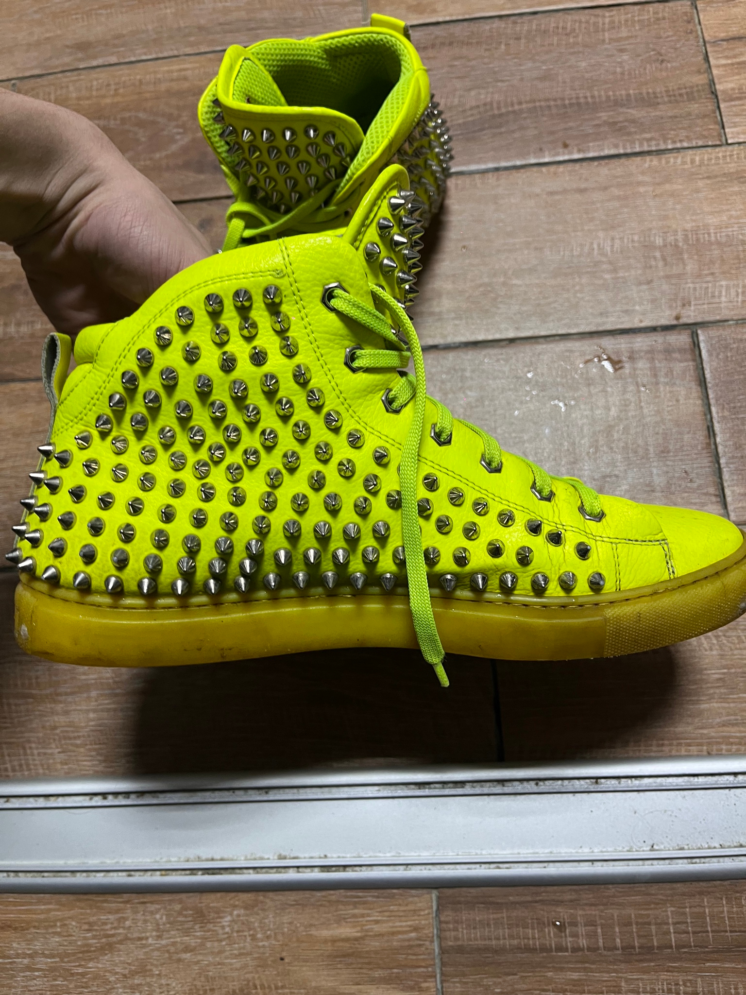 Philipp Plein Leather high trainers, миниатюра 4