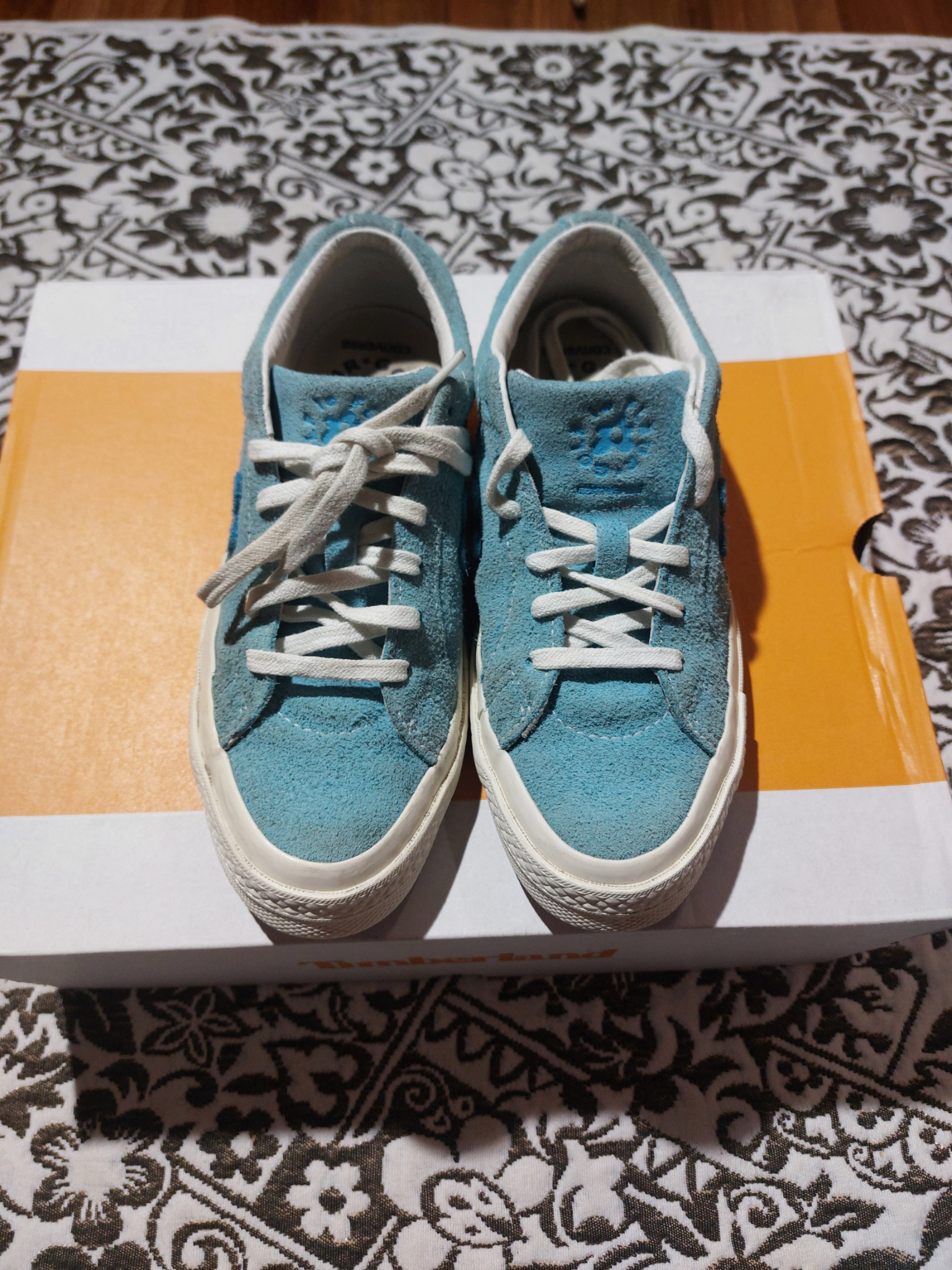 Converse x Golf Le Fleur One Star Ox turquoise suede, миниатюра 1